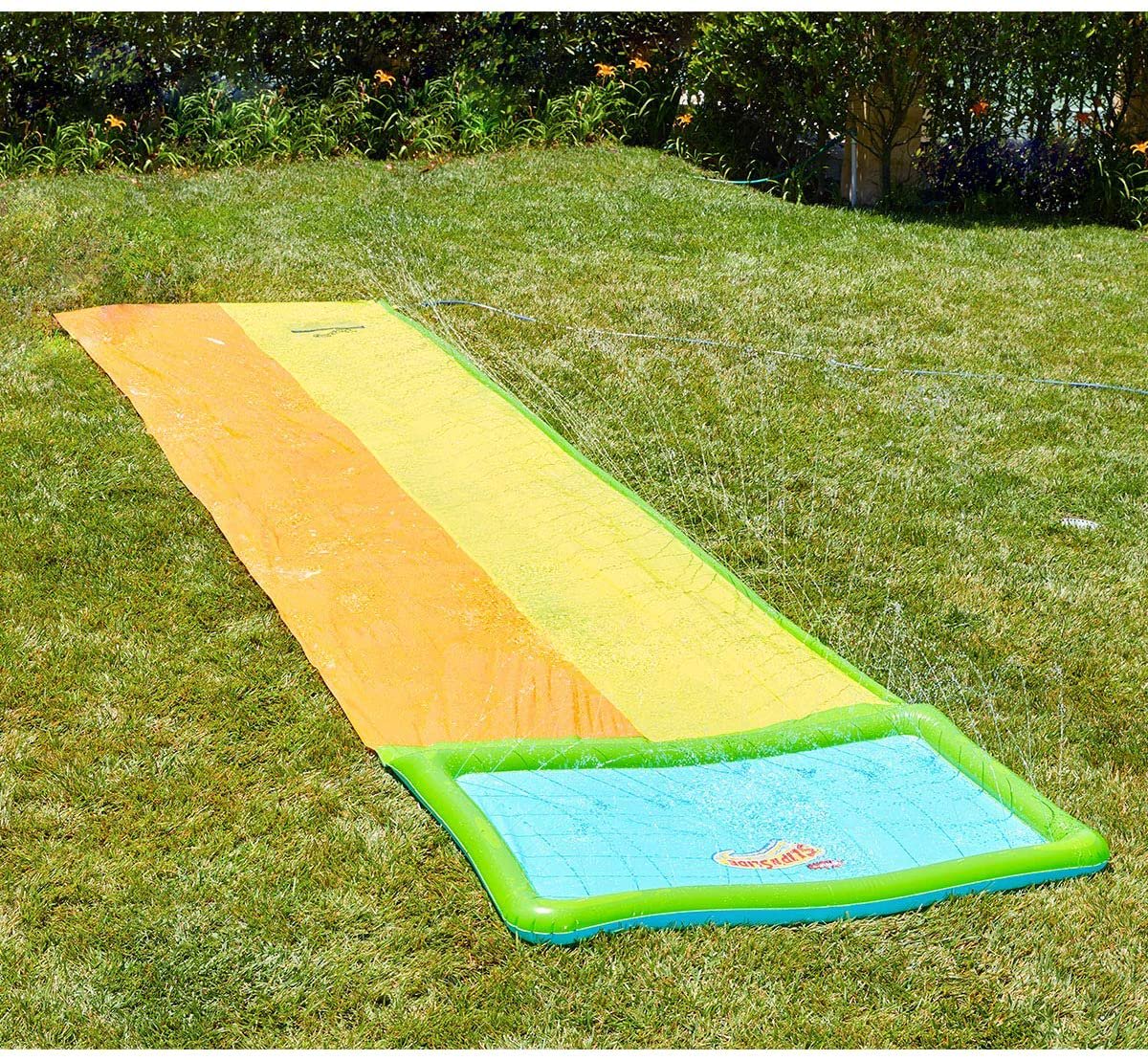 Wham-O Slip N Slide 18ft Lawn Water Slides for Kids, Heavy Duty Slip Slides with Bodyboards for Backyard Park Water Parties Summer Outdoor Activities