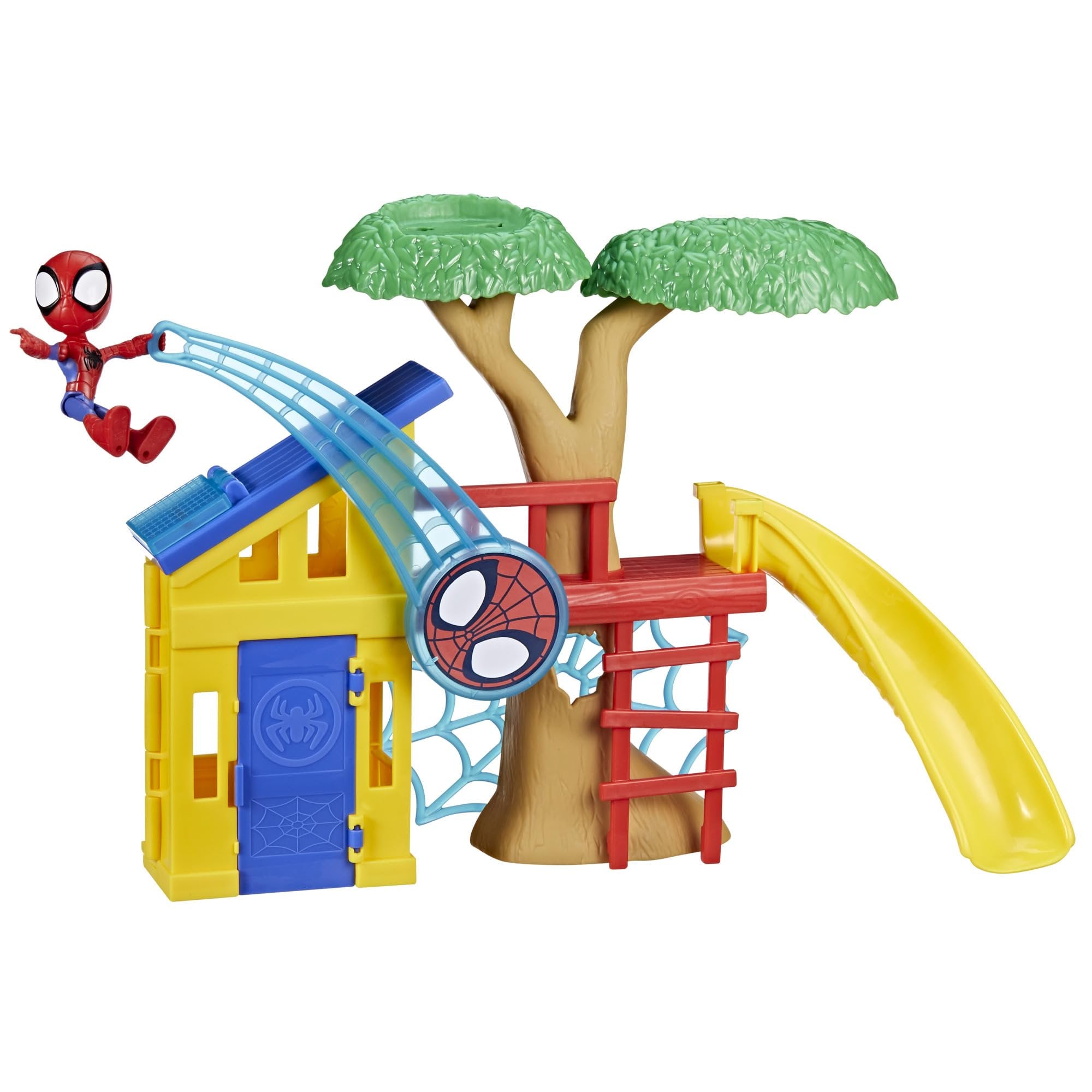 Spidey and his Amazing Friends Spidey Playground Playset, Includes 4-Inch Action Figure, Marvel Super Hero Toys for Kids 3 and Up