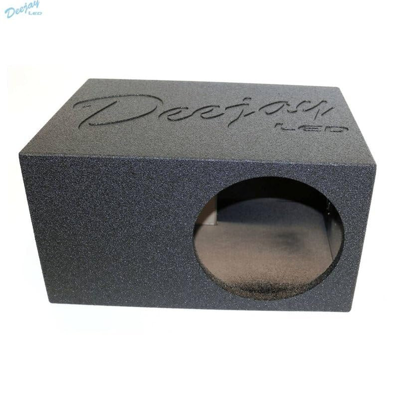 DEEJAY LED 1X10EPOXY DJL 10-in Base Box for 10-in Woofer with Tuned Port and Durable Epoxy Coat Outer Finish Embossed Logo