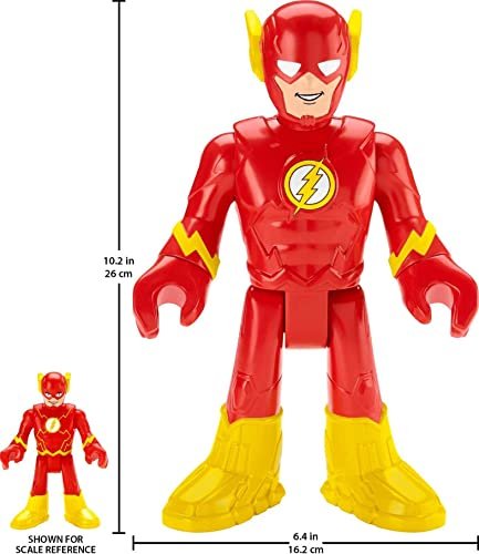 Fisher-Price Imaginext DC Super Friends Preschool Toys The Flash XL 10-Inch Poseable Figure for Pretend Play Ages 3+ Years