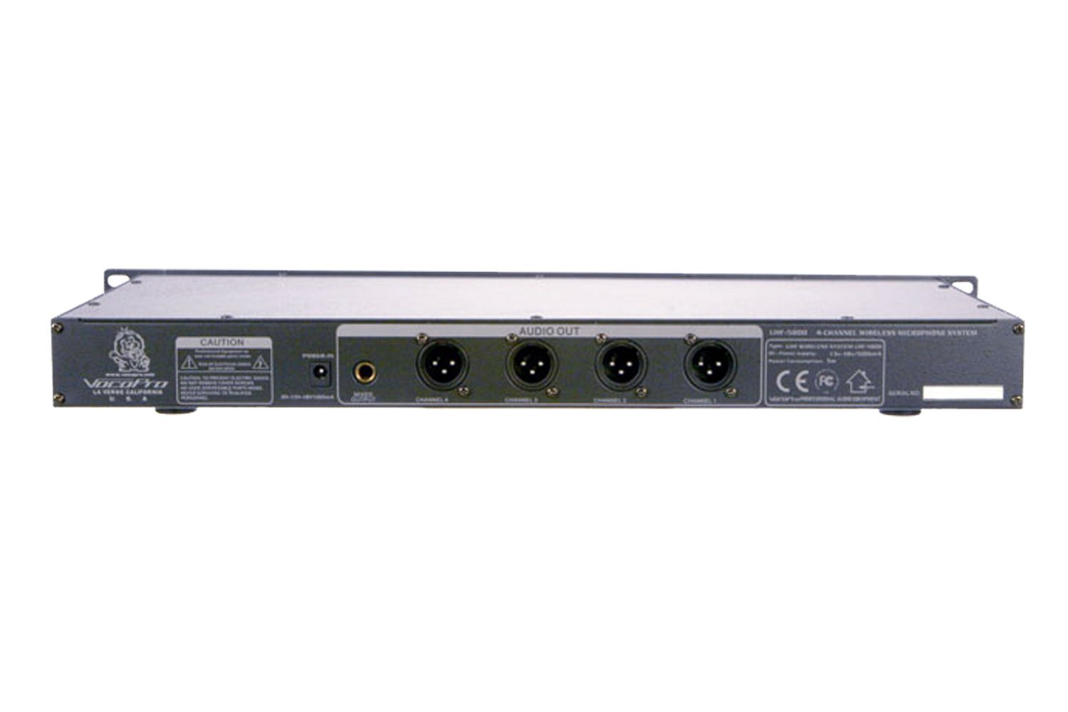 VocoPro UHF5800XL 4 Channel Uhf Wireless Mic Satellite Radio, Multi Color