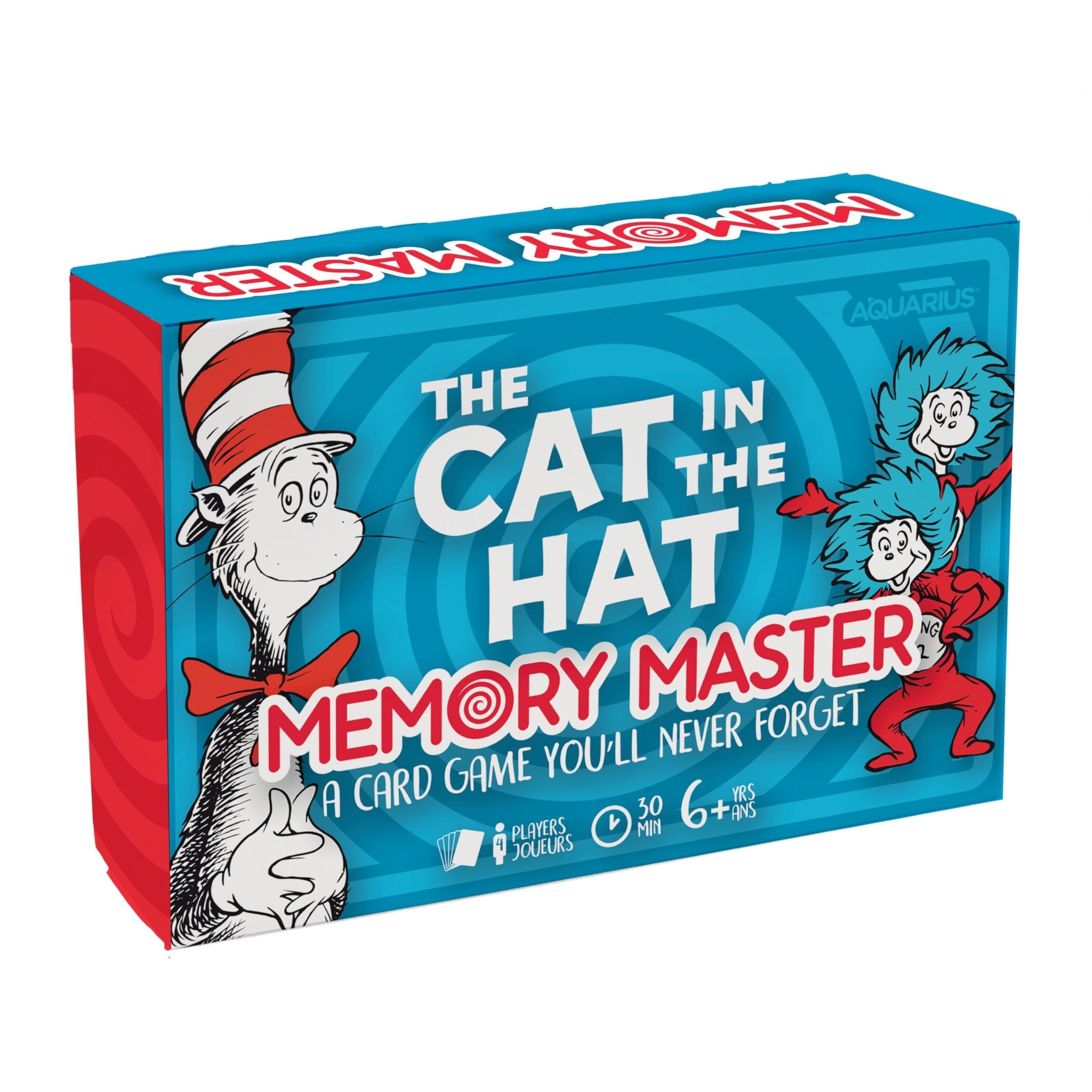 AQUARIUS Cat in The SSF20 Hat Memory Master Card Game - Fun Family Party Game for Kids, Teens & Adults - Entertaining Game Night Gift - Officially Licensed Dr. Seuss Merchandise