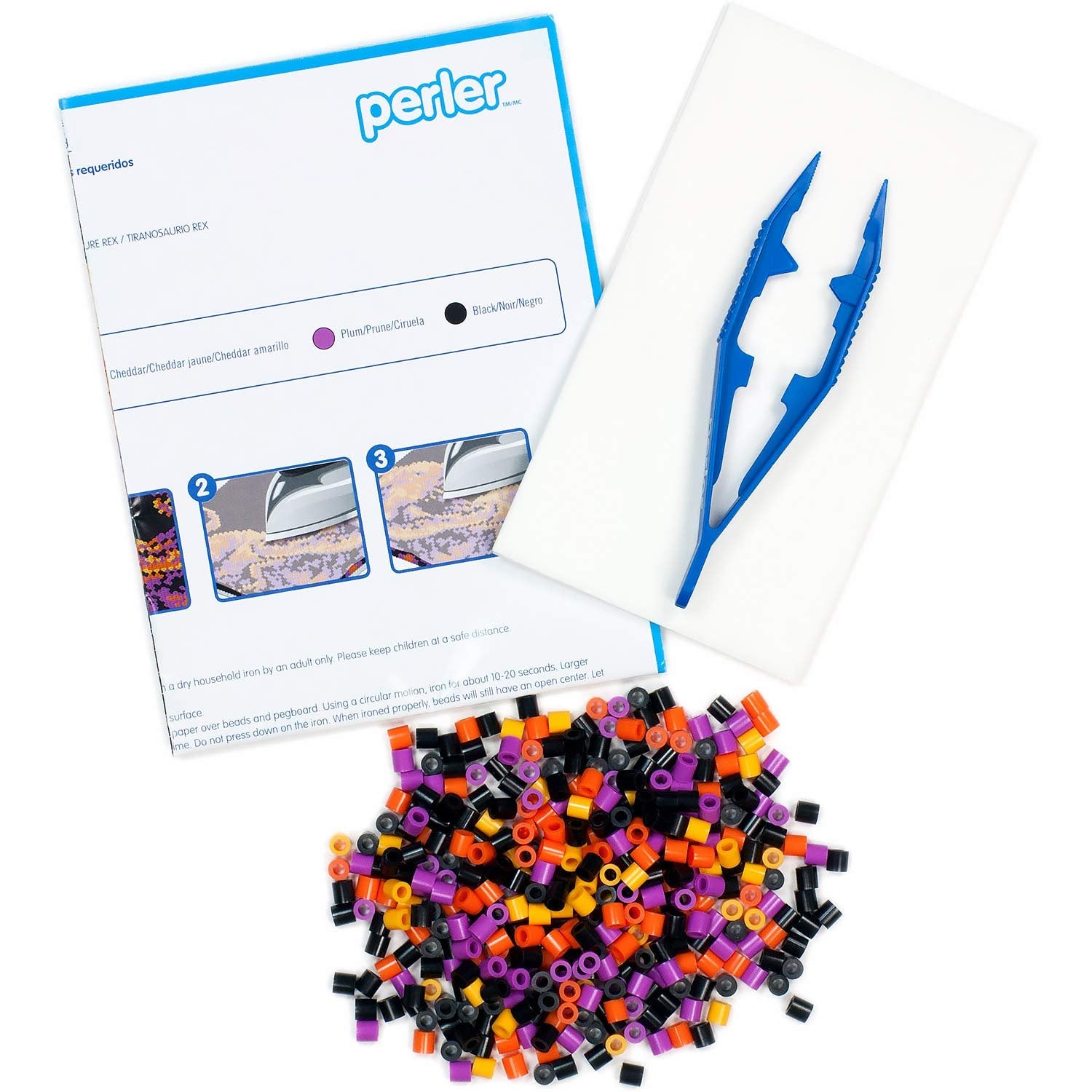 Perler Tyrannosaurus Rex Pattern Bag Beads Kit, 3500pcs, Dino