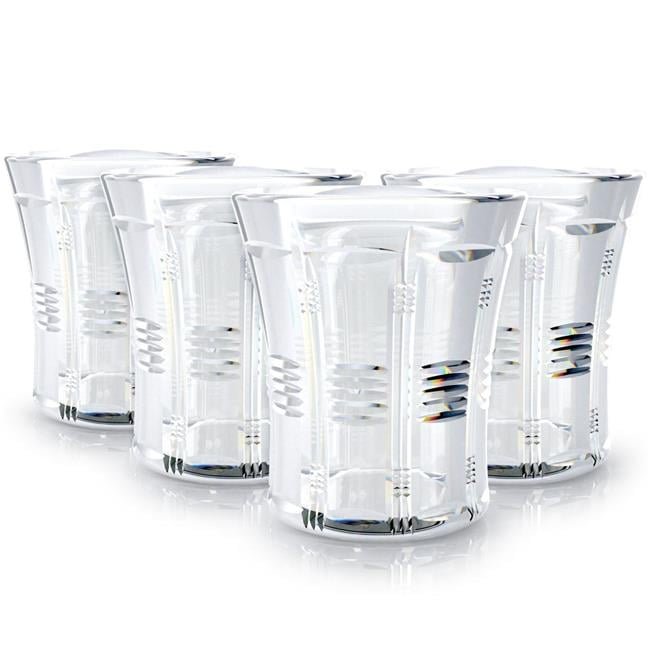 Godinger Sadie Double Old Fashion Glass, Clear - Set of 4