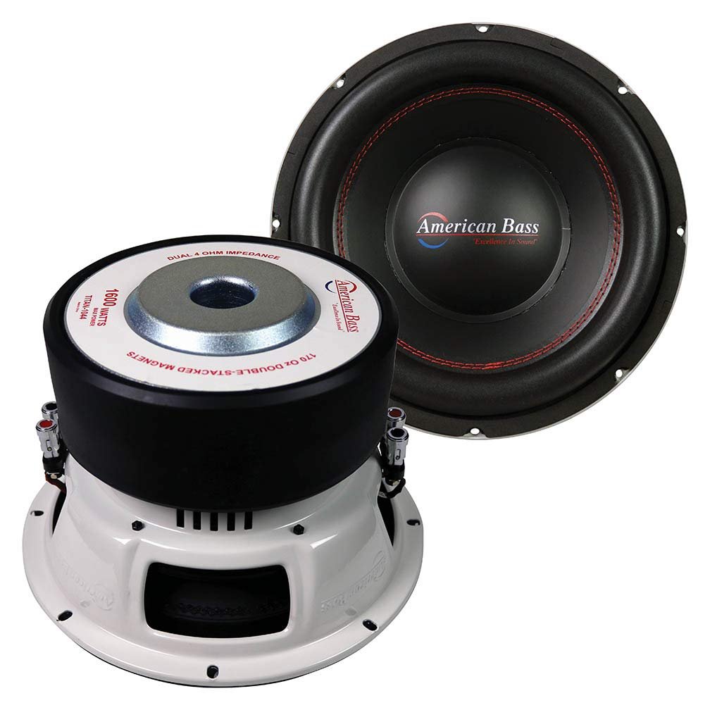 American Bass XD-1044 XD 10-inch Subwoofer 450 Watt RMS / 900 Watt Max Dual Voice Coil 4 Ohm Voice Coils 125 Oz Magnet