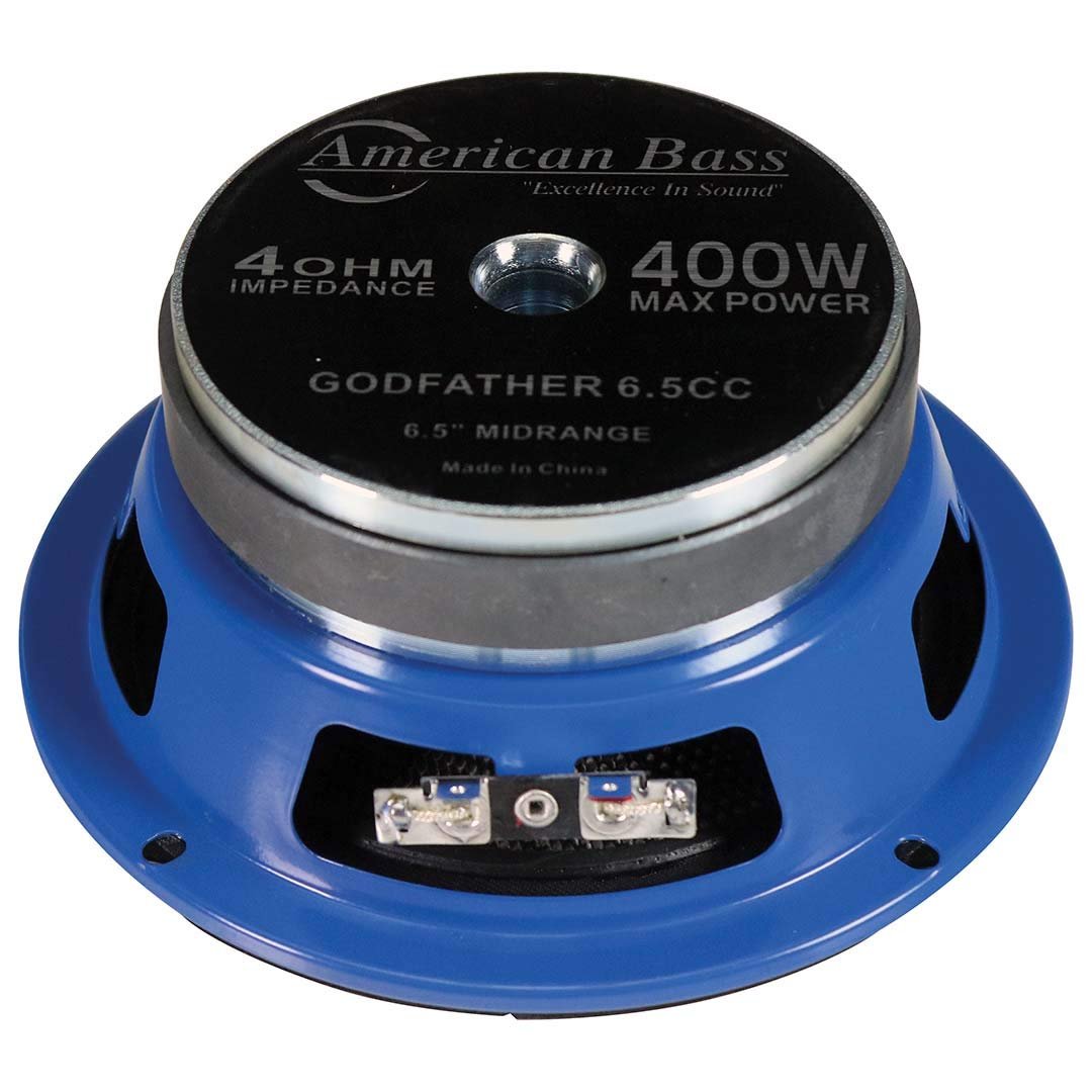 AMERICAN BASS GF-6.5CC 400 Watts Max, 4 Ohm 6.5" Mid Range Speaker - Pair, with 22OZ High Grade Magnet