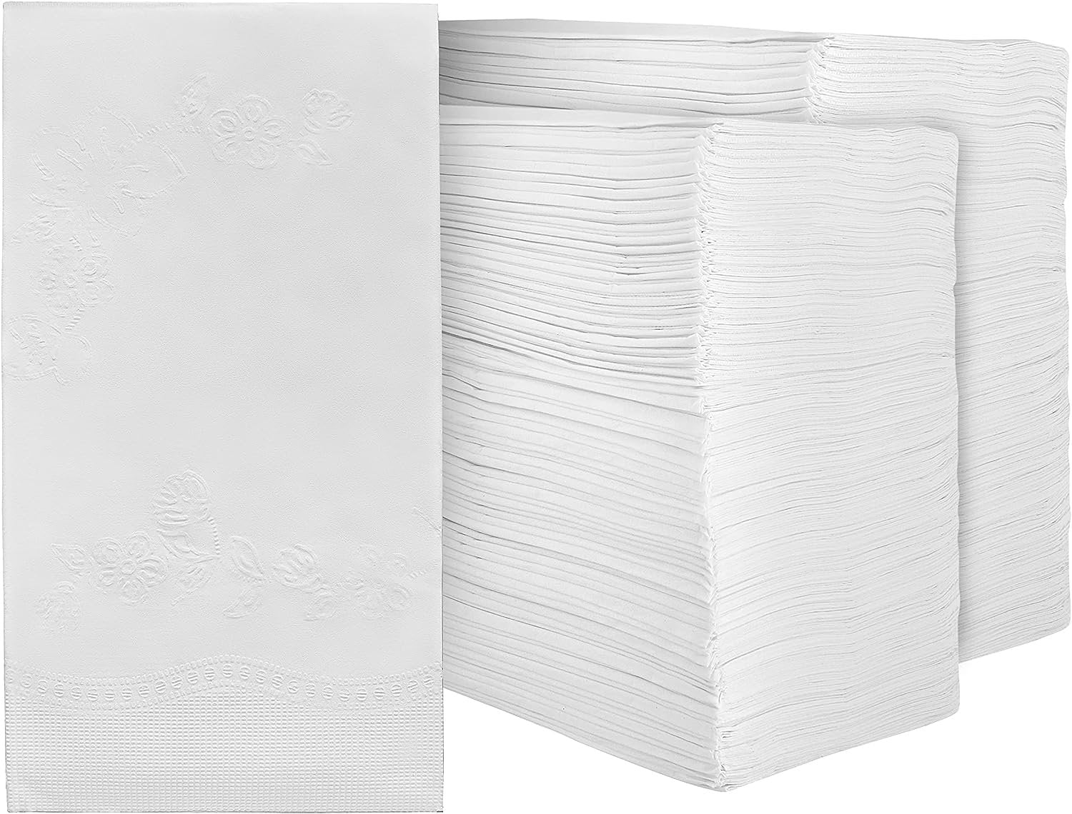 Premium White Napkins, 1/8 Fold Dinner Napkin, Super Value Pack 400 Count