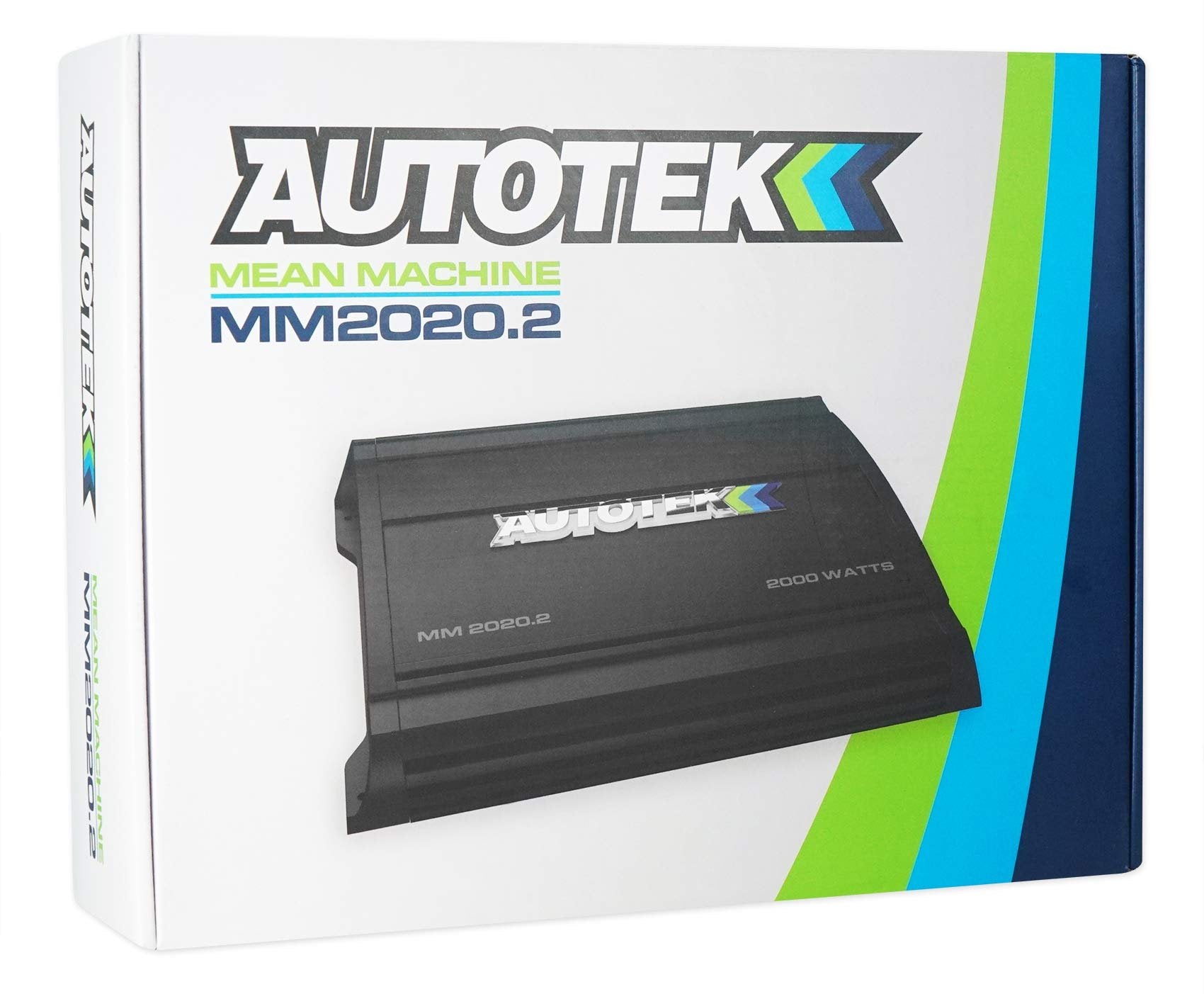 Autotek MM2020.2 Mean Machine Series Bridgeable Car Audio Amplifier – 2 Channel, Class A/B, 2000 Watt, Bass Boost, Marine Grade Protection Amp