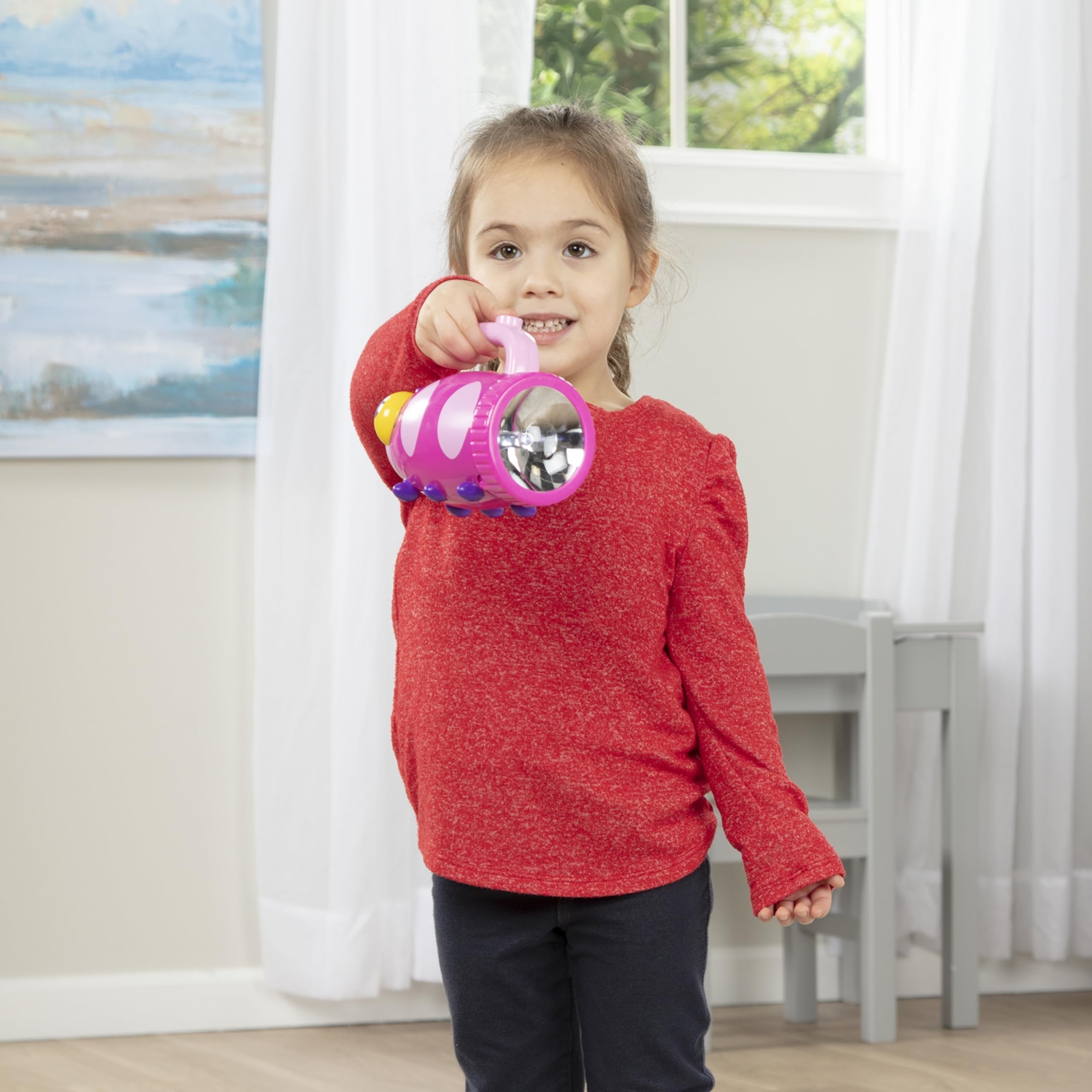 Melissa & Doug Sunny Patch Trixie Ladybug Flashlight With Easy-Grip Handle , Pink