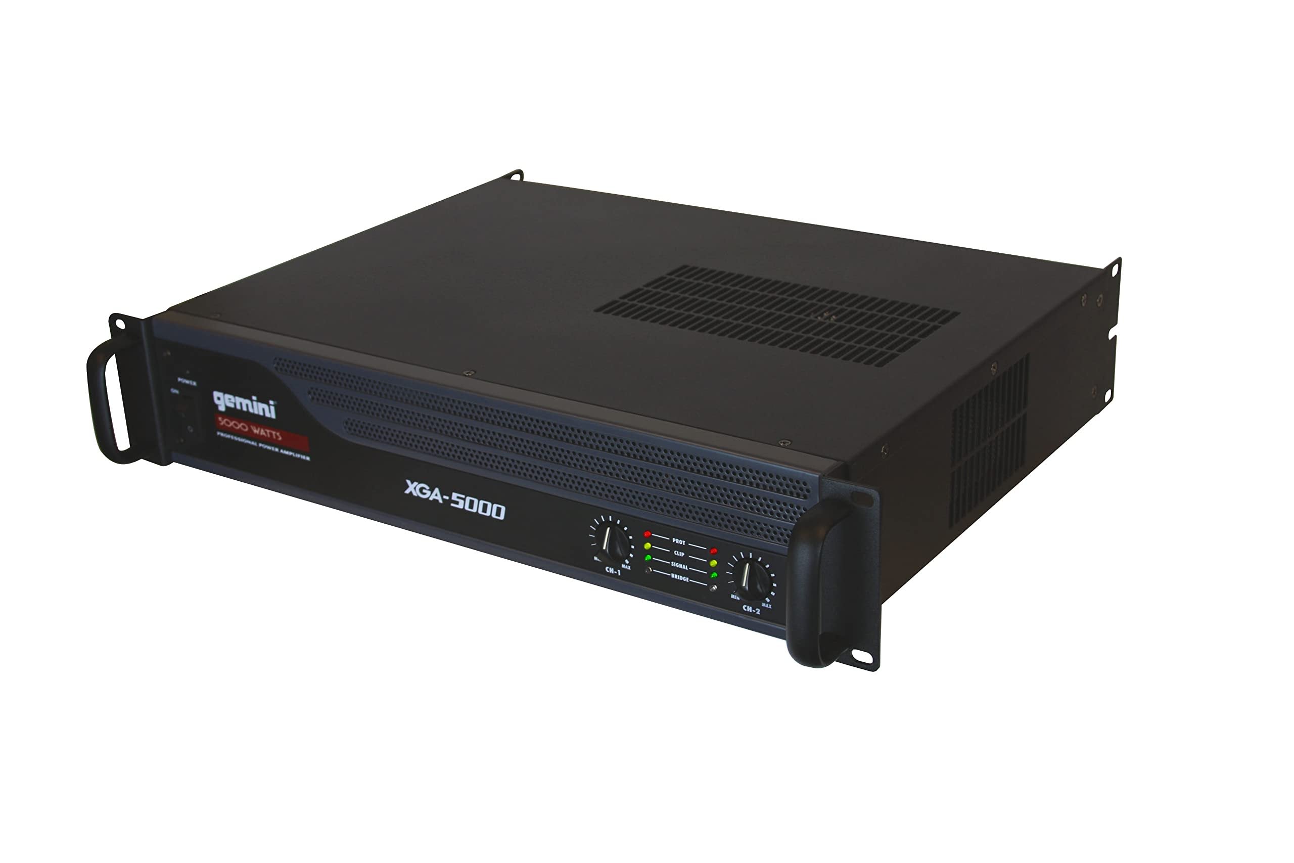 Gemini XGA Series XGA-5000 Professional Quality PA System DJ Equipment Power Amplifier with 5000 Watt Instant Peak Power