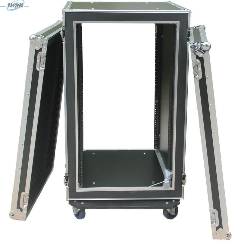 ANTAKIPRO AP-20SM21W Fly Drive Shock Mount Case for 19-in Width DJ Amplifier or Similarly Sized Equipment with Wheels, Black