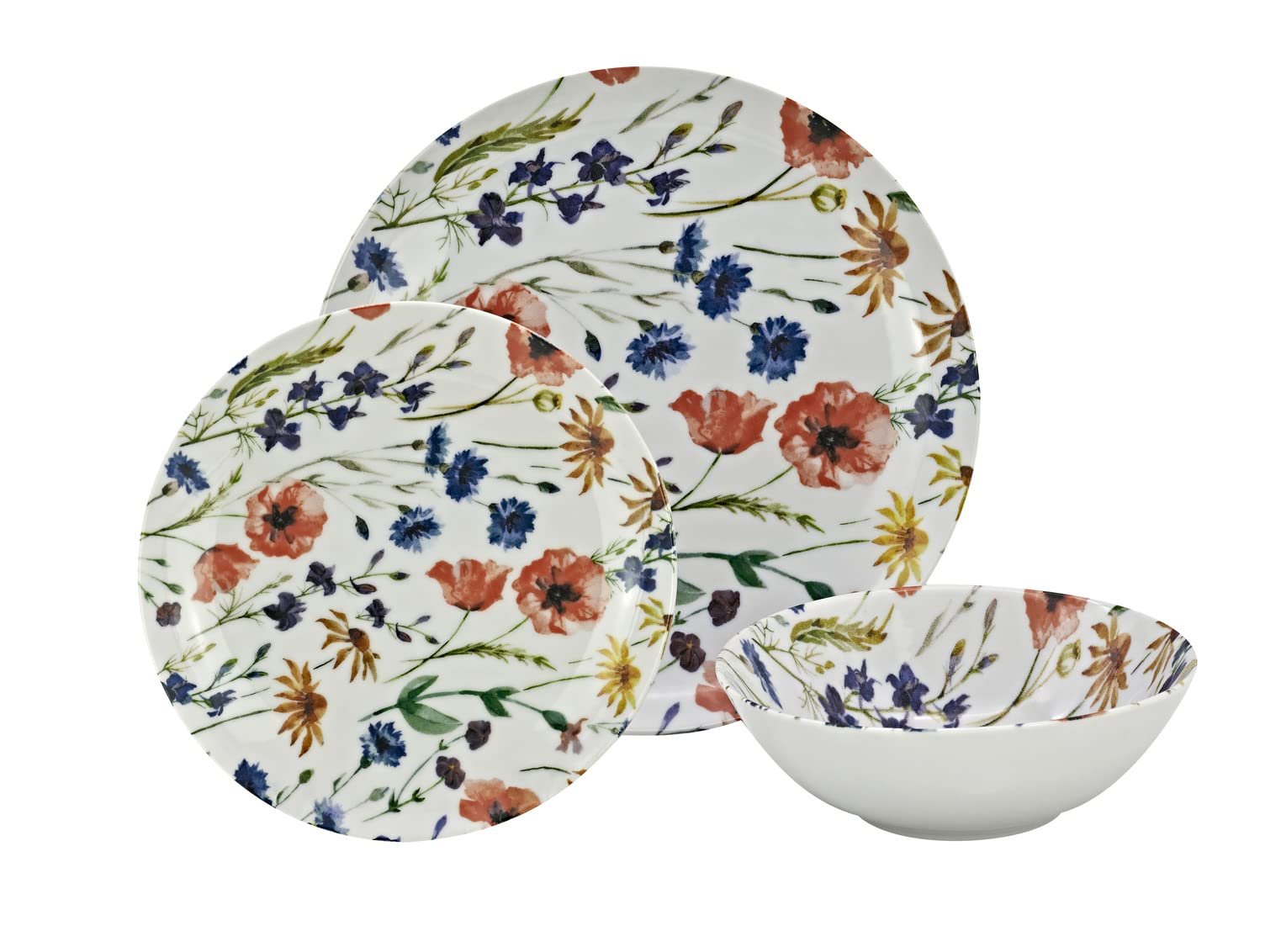 Dinnerware Set Dinner Plate, Salad Plate, and Soup Bowl Margo by Godinger - 12 Piece set