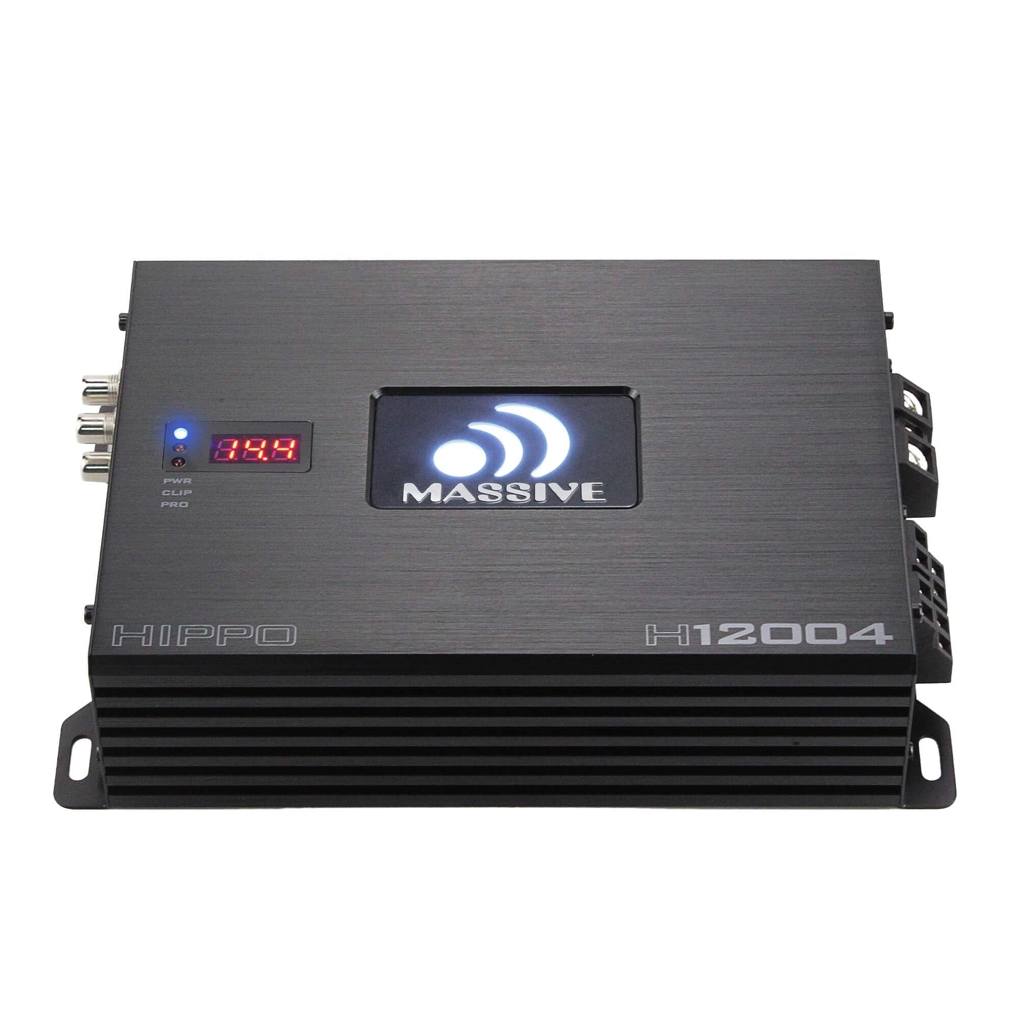 Massive Audio H12004 | 200 Watts RMS x 4 @ 4 Ohm 4 Channel Amplifier