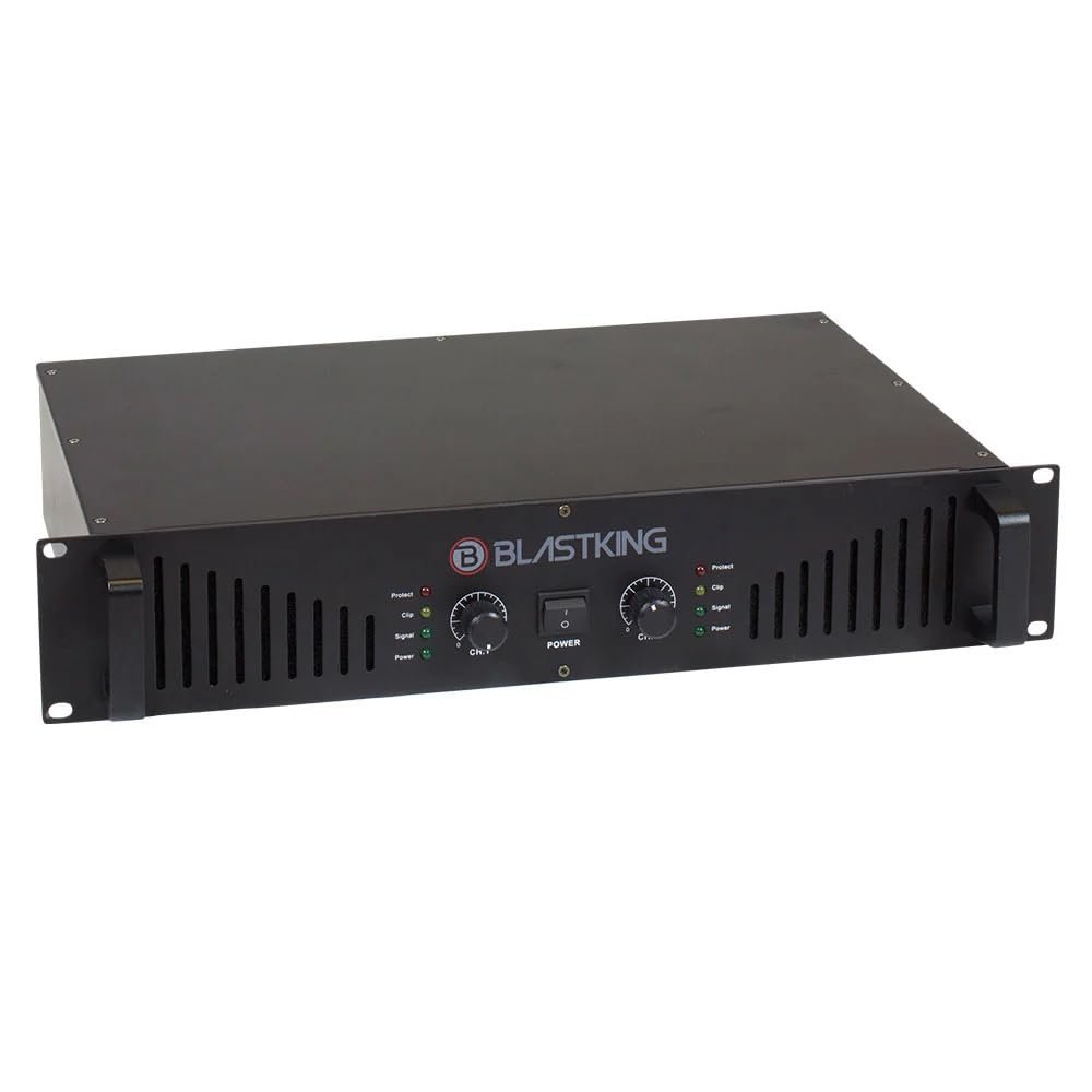 Blastking DP2000 Club Series Power Amplifier 250 Watt 2 Channel Reliable Versatile Pro Audio Equipment Self Protection Mode Against Overload