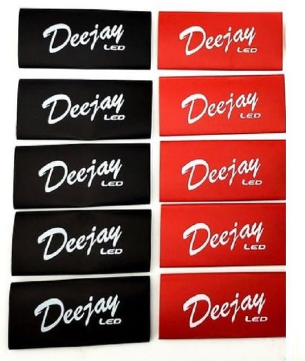 DEEJAY LED TBH2GA10PINKBLK 10 Pack Crimp Connector Style for 2 Gauge Wire Pink / Black Tube Insulators