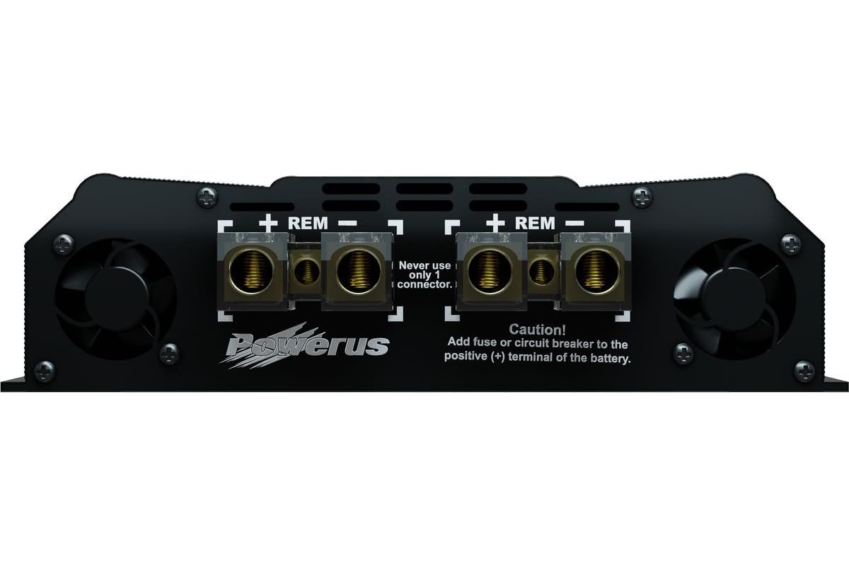 POWERUS15000.1 Car Amplifier 1 Ohm 15,000 Watts RMS Class D Audio Mono Amp Speaker Automatic Audio Limiter Advanced Protection Circuits - PW15000