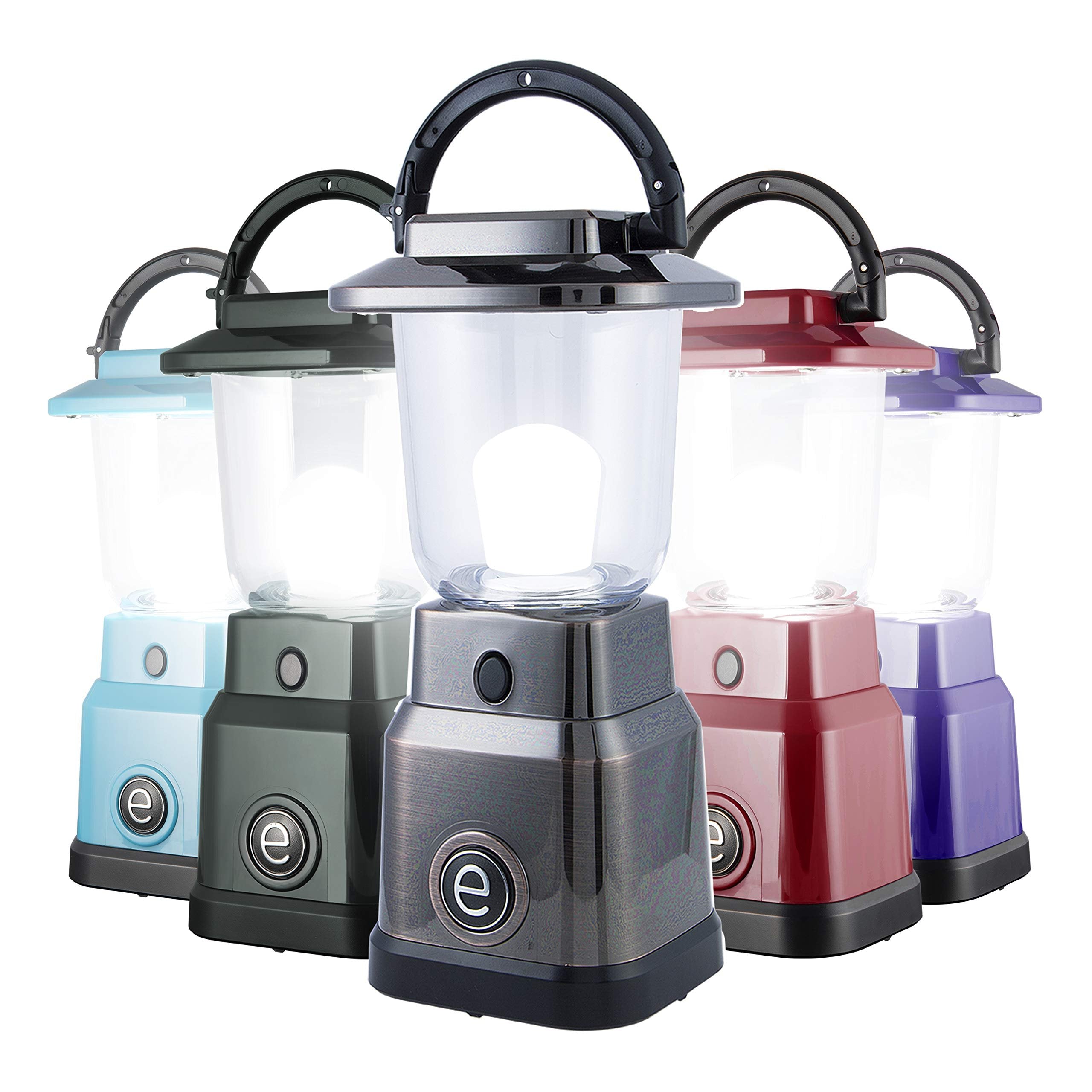 Enbrighten LED Mini Lantern, Battery Operated, Bright White, 200 Lumens, 40 Hour Runtime, 3 Light Levels, Ideal for Outdoors, Camping, Hurricane, Storm, Tornado & Emergency, Bronze, 36578