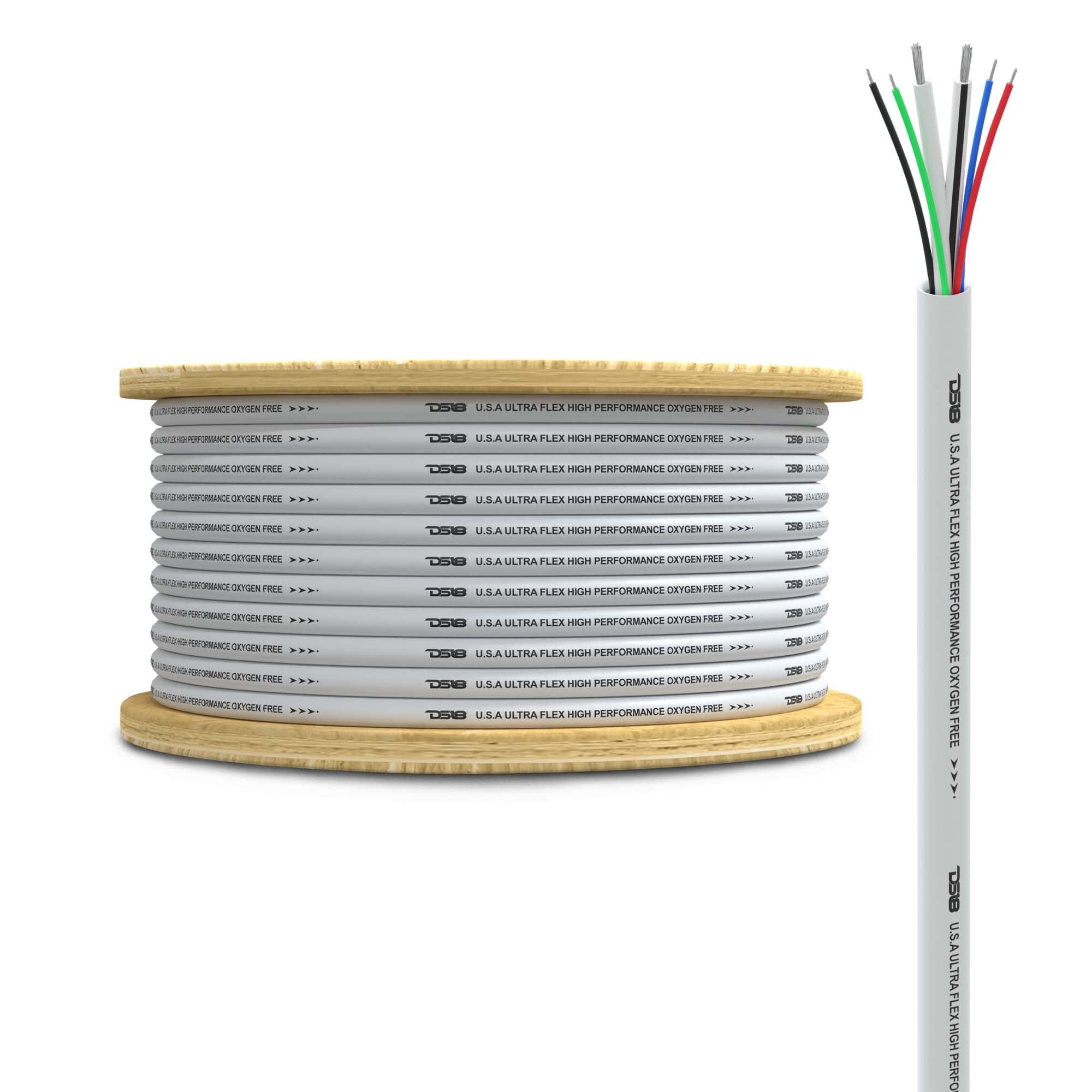 DS18 MOFC16/18GA-100SWRGB Marine Tinned OFC 18-GA RGB Wires with 16-GA Speaker Wires 100 Feet