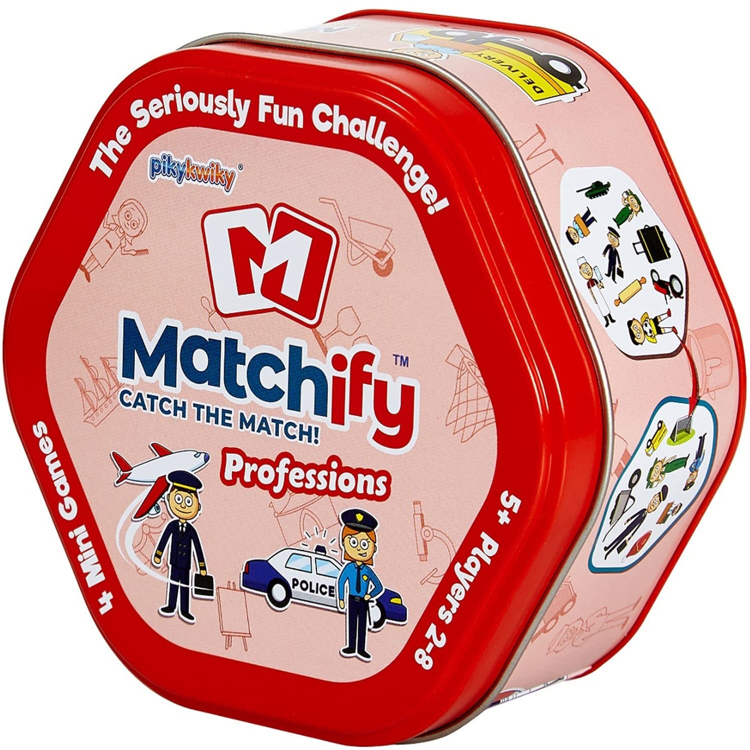 Matchify Card Game: Professions | The Seriously Fun Challenge for Families Kids and Friends Travel Party Card Game - Catch The Match, Spot it, and Shout It Out – Match Crewmates – Learning Game