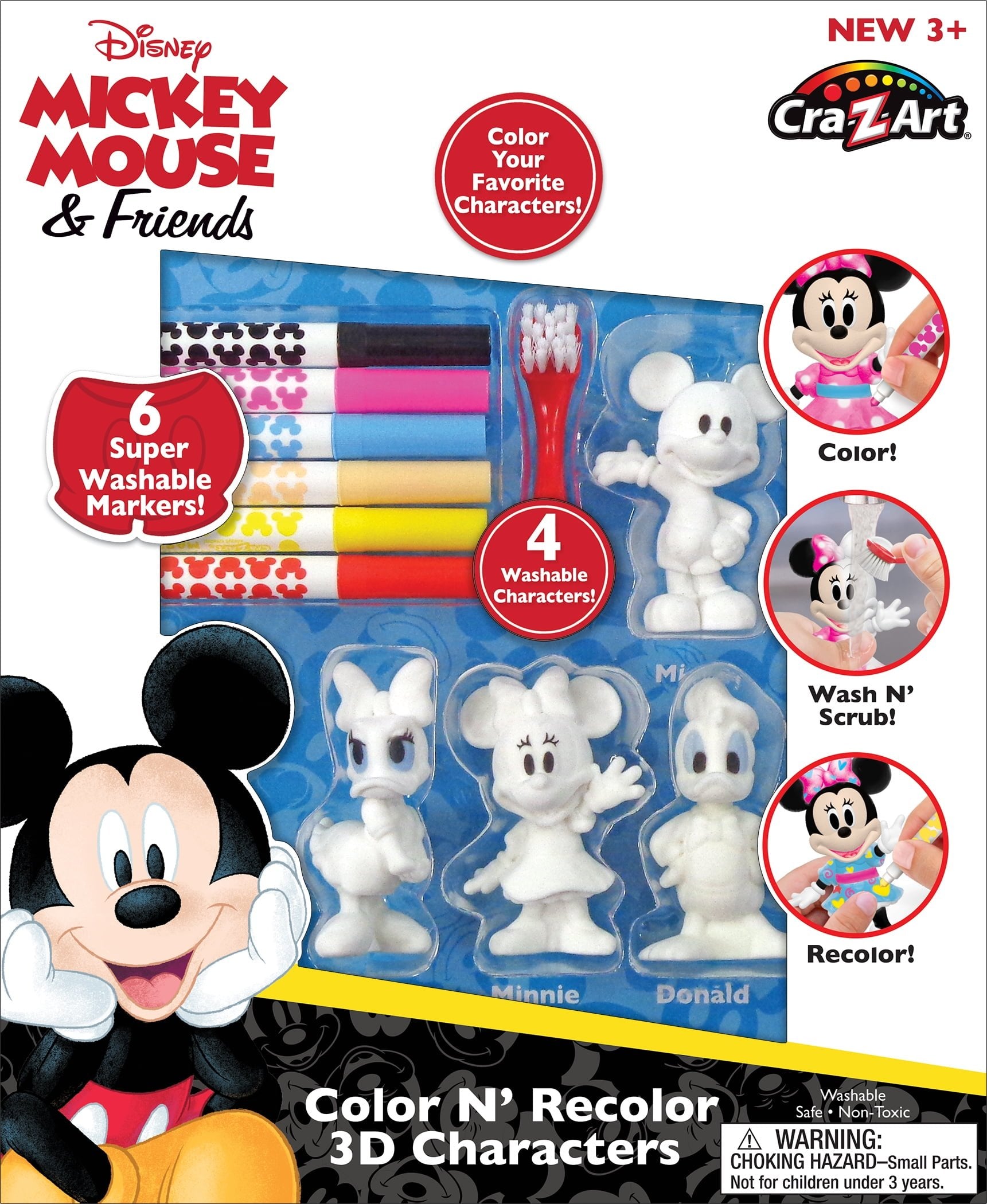 Cra-Z-art Disney Mickey Mouse Color, Scrub, and Re-color Boy or Girl Activity Set