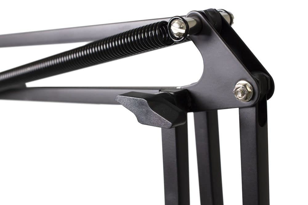 ULTIMATE SUPPORT JSBCM50 JamStands Series External Spring Style Ultimate Broadcast Mic Stand Dual Exterior Spring Design Ergonomic Adjust Knob Sturdy Table Clamp System