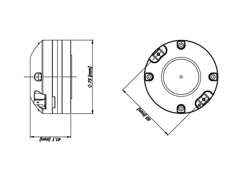 18 Sound ND1050-8 HF Compression Neo Driver 1-inch Exit Throat 50 Watts Rms 100 Watts Peak 8-Ohm Motorcycle Car Pro Audio Component Sound Speaker 1.75 inch Voice Coil