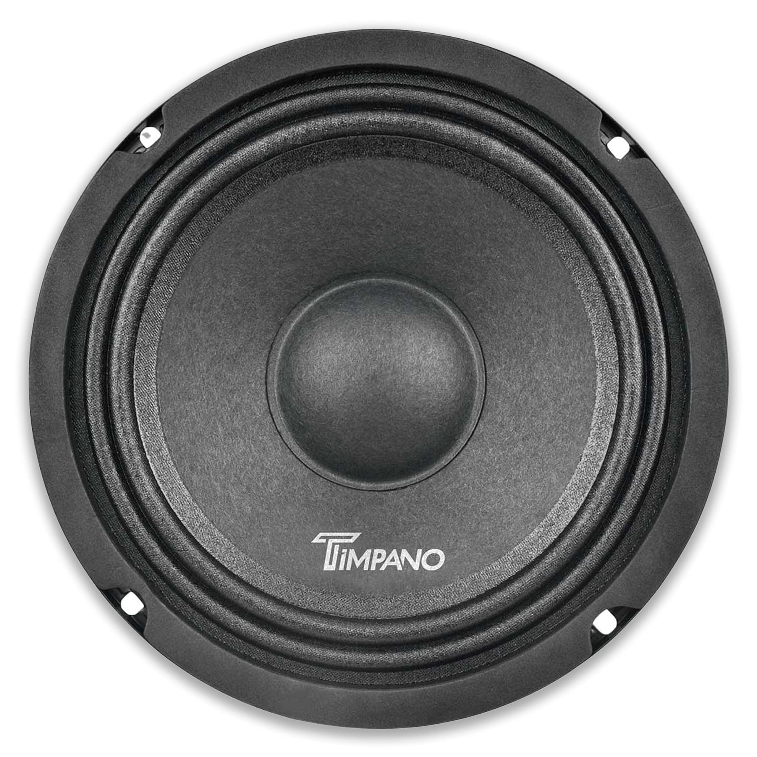 Timpano 6.5 Inch Midbass Speaker TPT-MB6 Slim, 200 Watts Continuous Power, 4 Ohm, 1.5 in Voice Coil, 100 Watts RMS, Shallow Profile, Pro Audio and Car Audio Loudspeaker (Single)