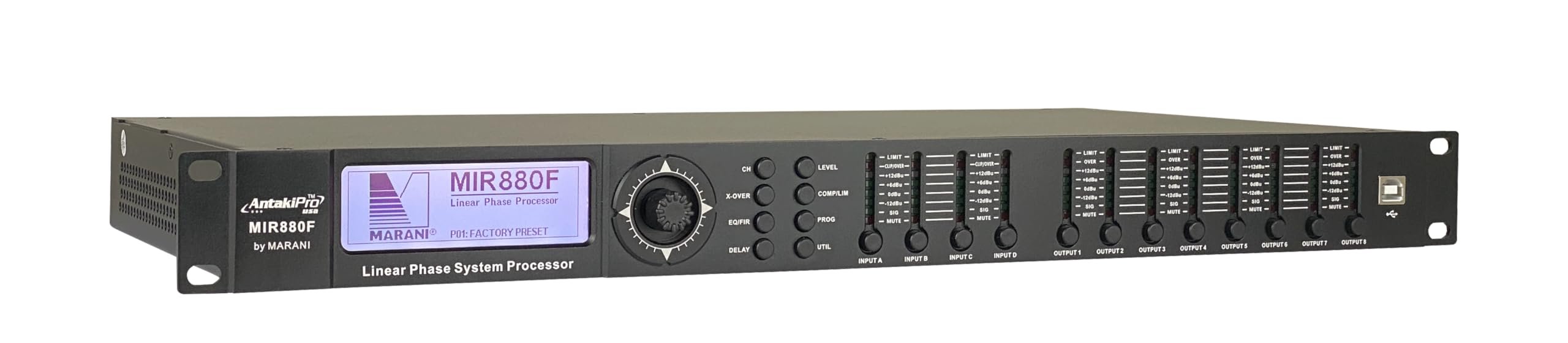 ANTAKIPRO MIR880F MIR Flagship FI Series Digital Processor 8 Input 8 Output DSP AUD 5 Pro Audio Sound System Processing Channels AutoEQ Balancing Algorithm - Antakipro by Marani for The MIR480 880