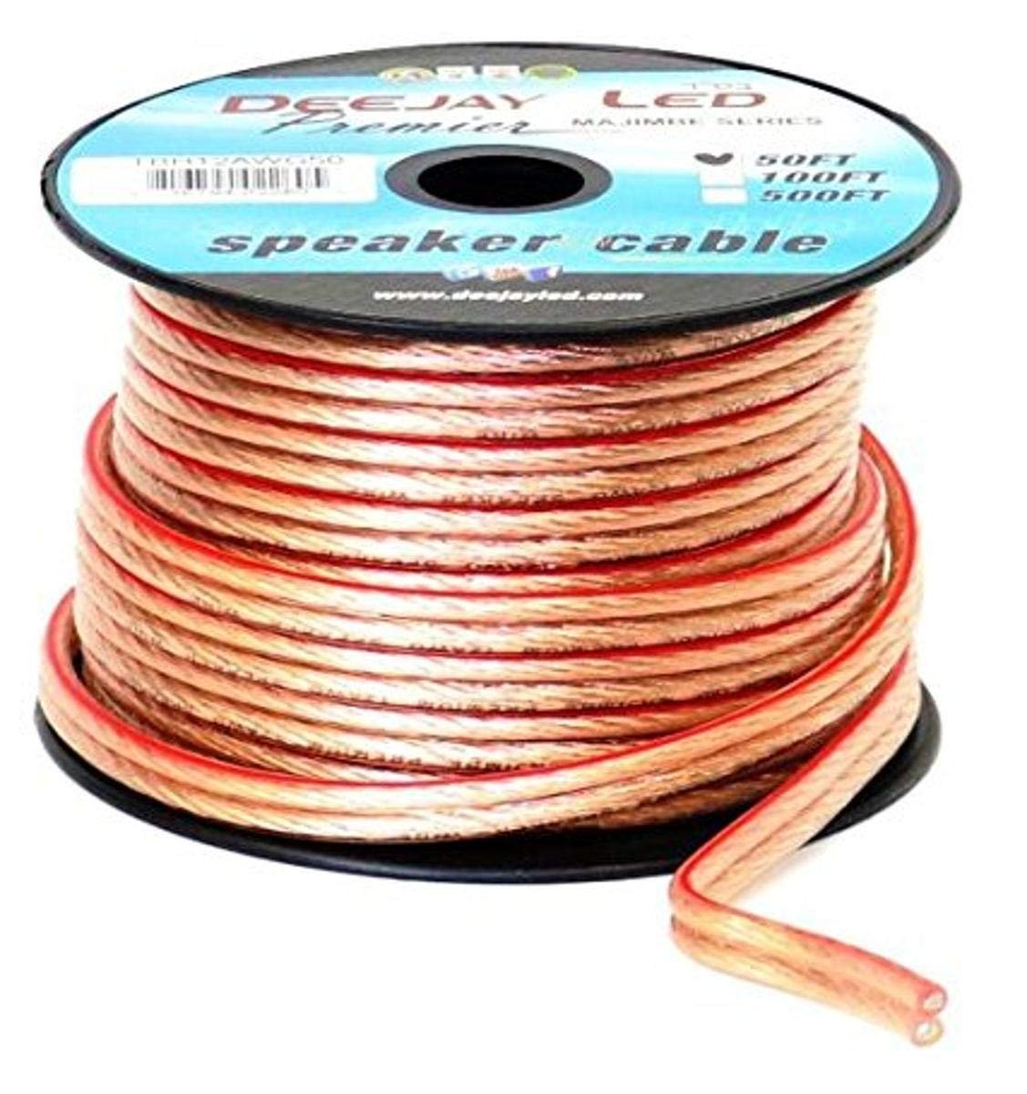 DEEJAY LED TBH12AWG50 12Ga 50'Speaker Wire Spool