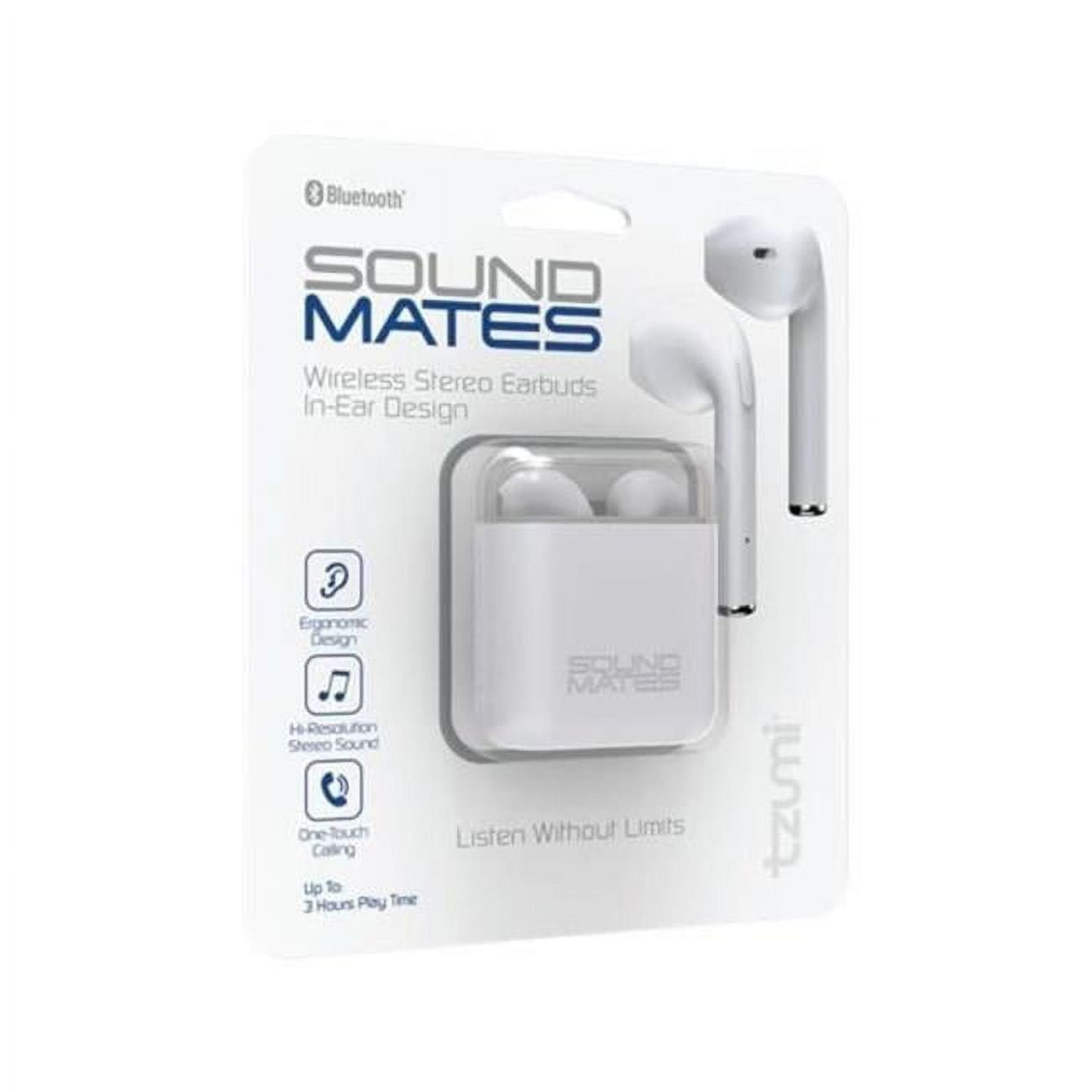 Tzumi SoundMates - True wireless earphones with mic - in-ear - Bluetooth - white