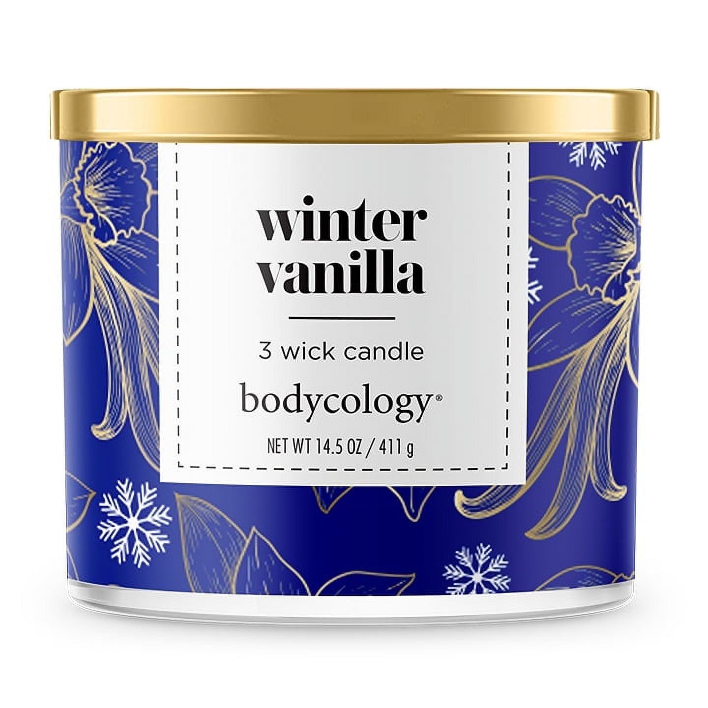 Bodycology 3-Wick Soy Candle, Winter Vanilla, 14 oz