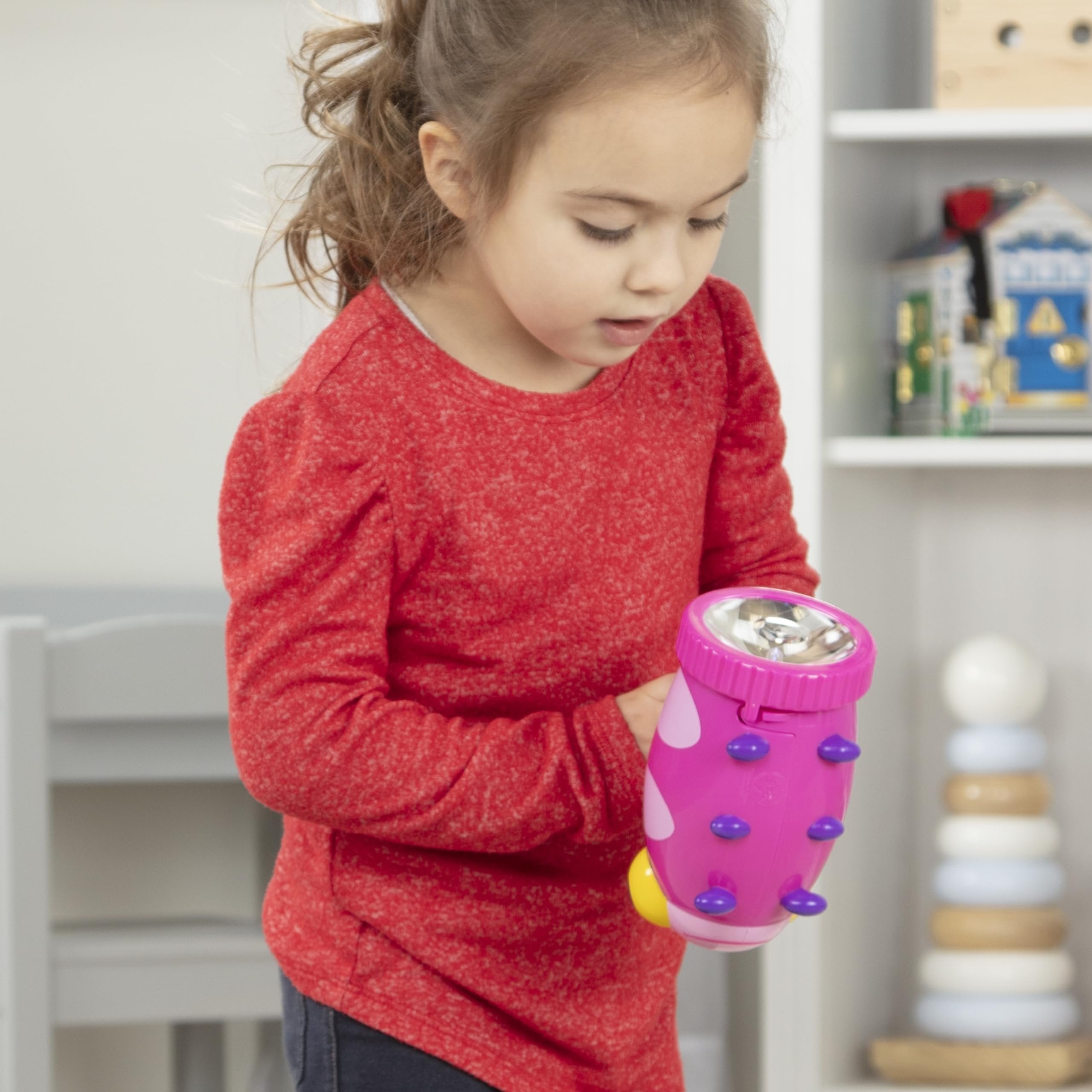 Melissa & Doug Sunny Patch Trixie Ladybug Flashlight With Easy-Grip Handle , Pink