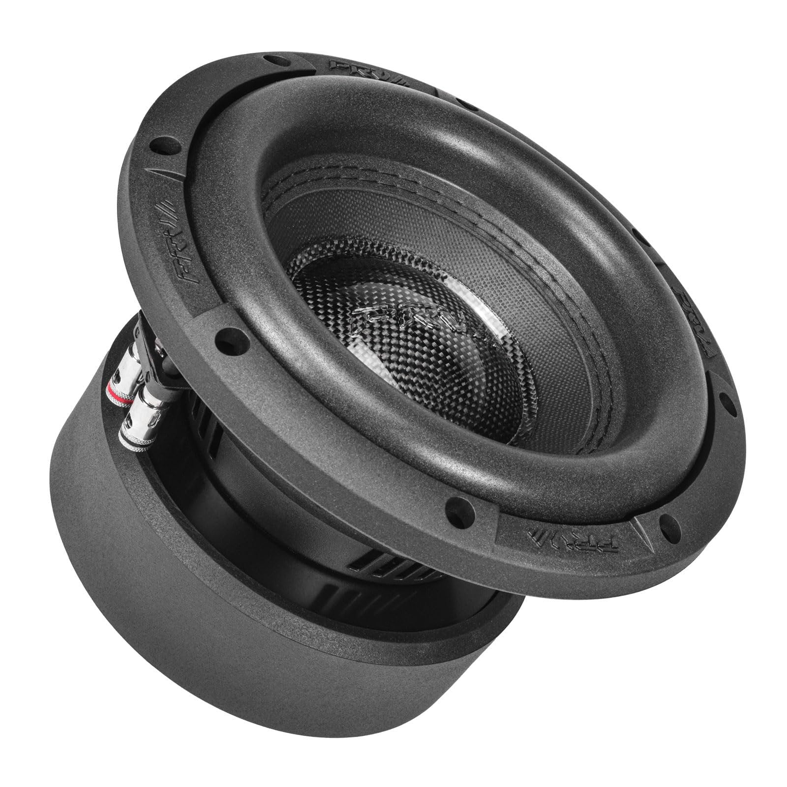 PRV AUDIO 8" Sub D4 1000 Watts Max Power Dual 4 Ohm, 14.5 mm Xmax, RS8-SUBD4, 2.4 in Voice Coil, 8 Inch Car Subwoofer Deep Low Tones for Car, Pickup Trucks Audio Systems (Single)