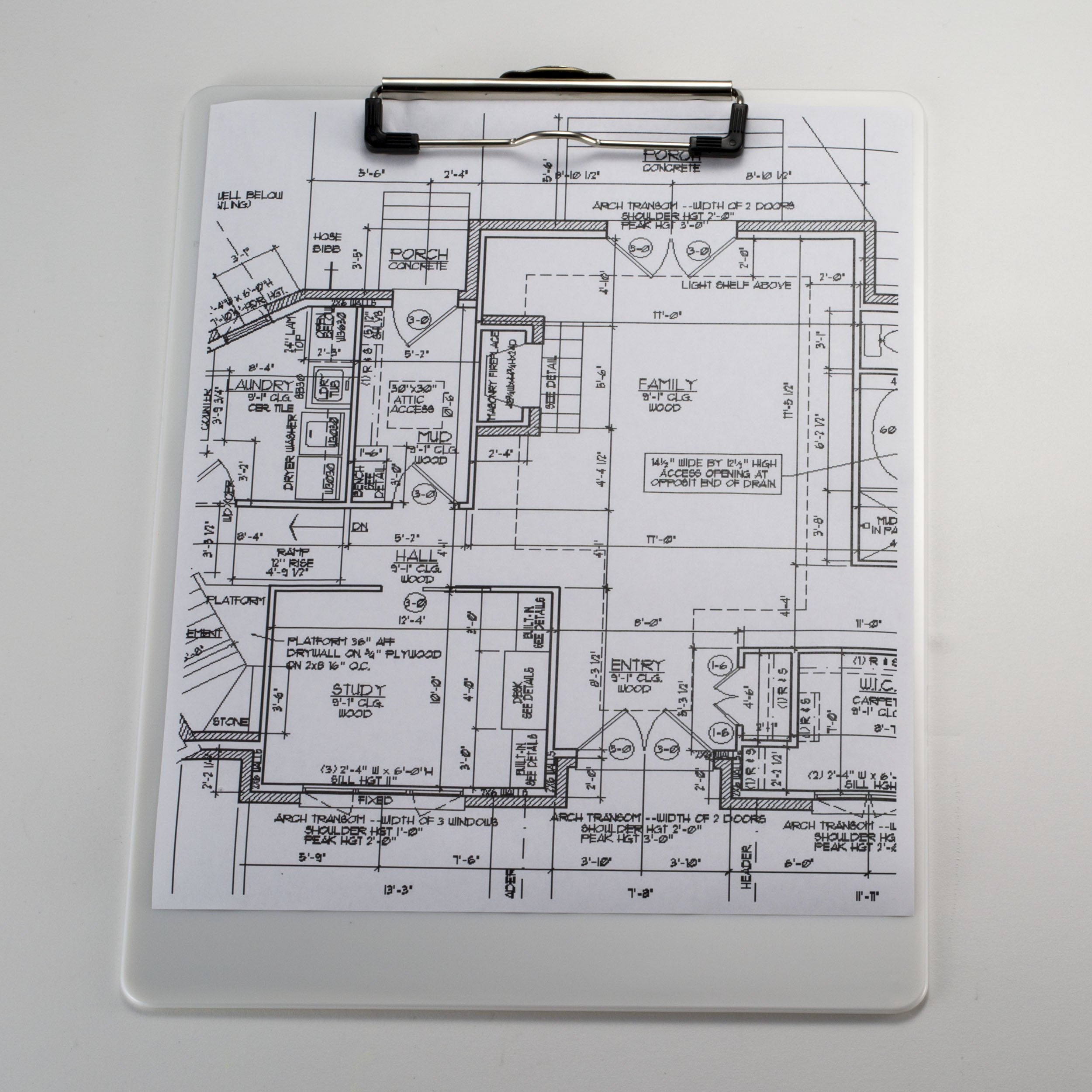 Officemate Recycled Plastic Clipboard, Letter Size, Pearl (83047)