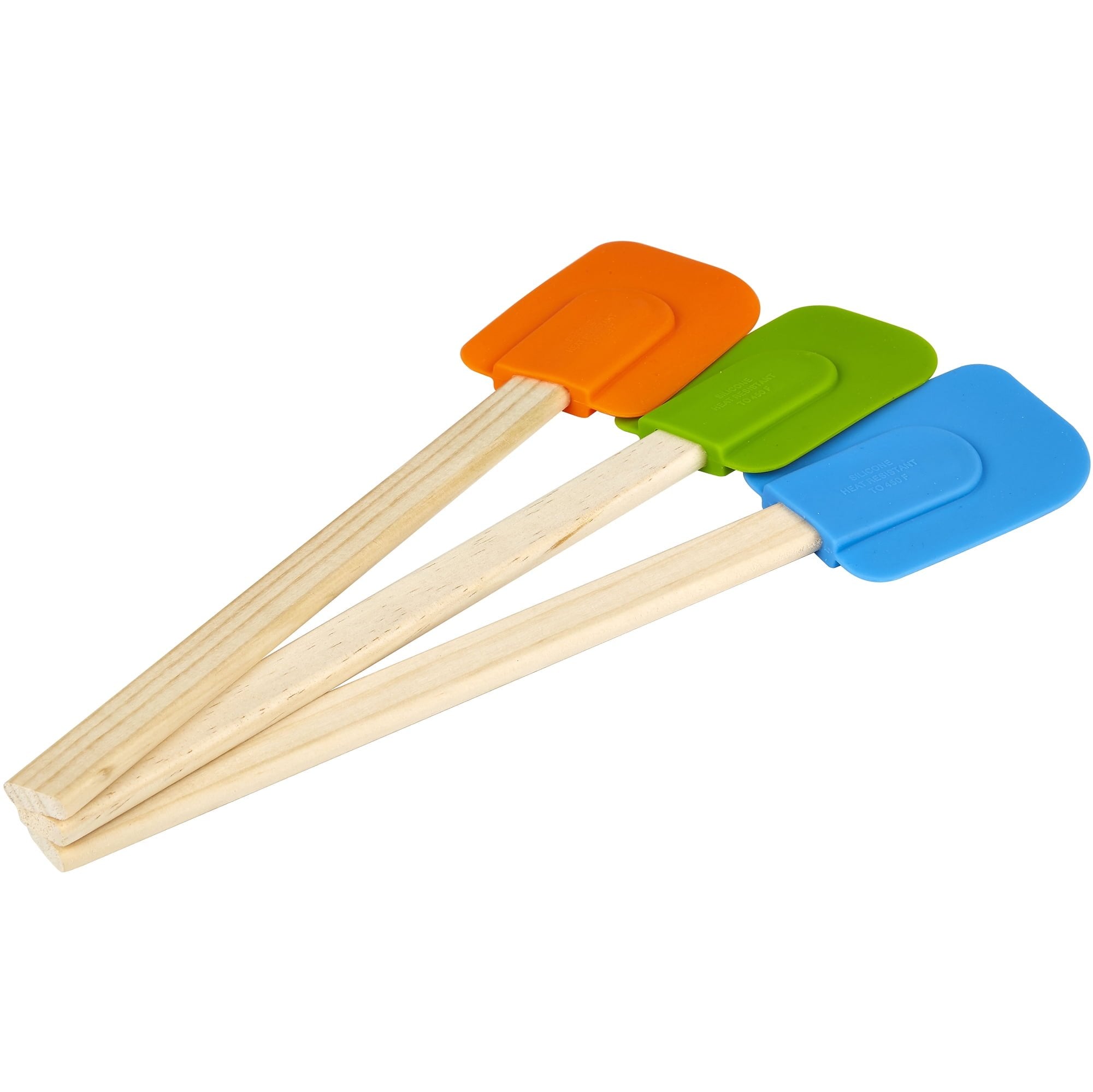 GoodCook PROfreshionals Silicone Spatula with Wood Handles, 3 Count