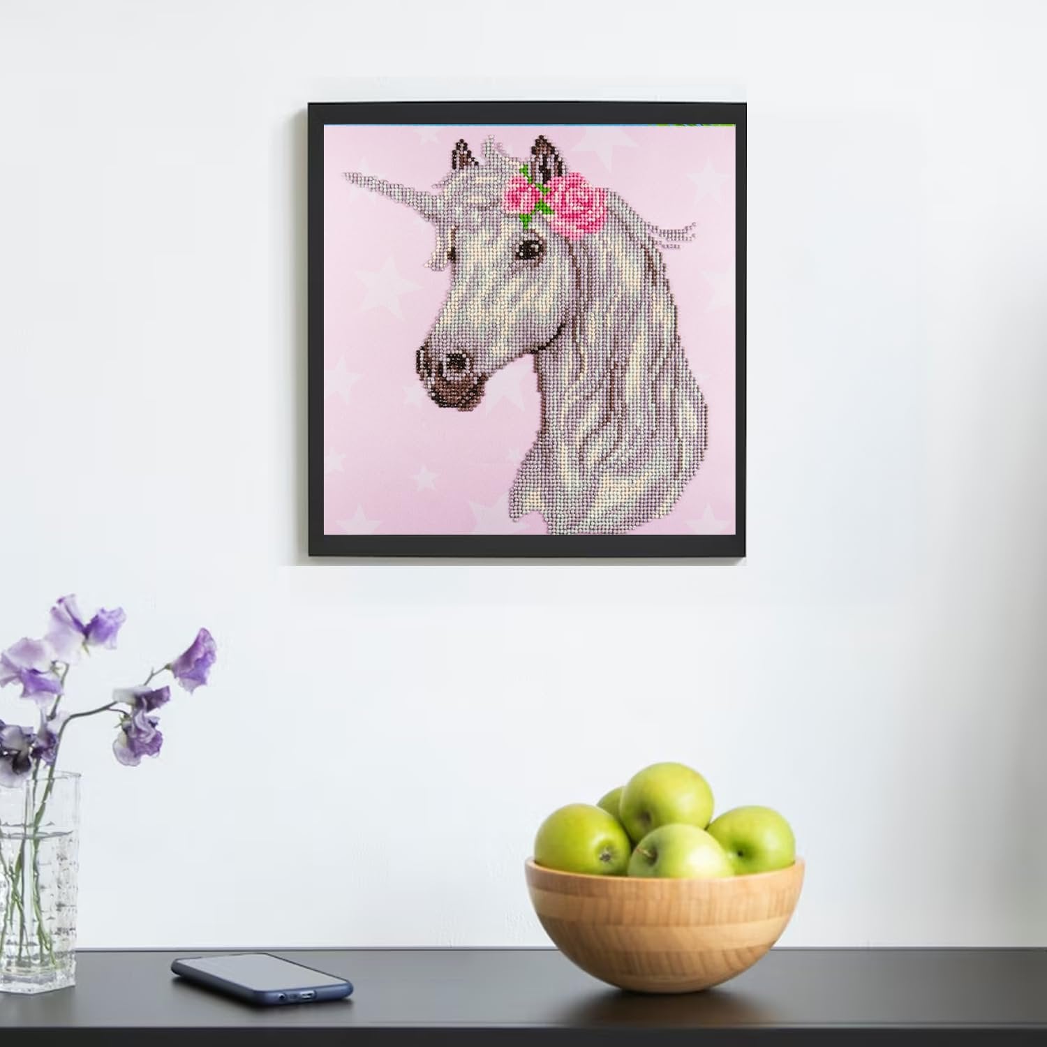 Leisure Arts DAK Diamond Art Kit 12x12 Intermediate Unicorn, None