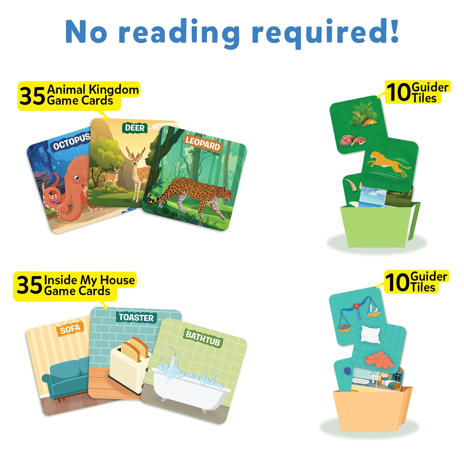 Skillmatics Card Game - Guess in 10 Junior Animals & Inside My House Combo, Quick Game of Smart Questions, Gifts & Fun Learning for Ages 3 to 6