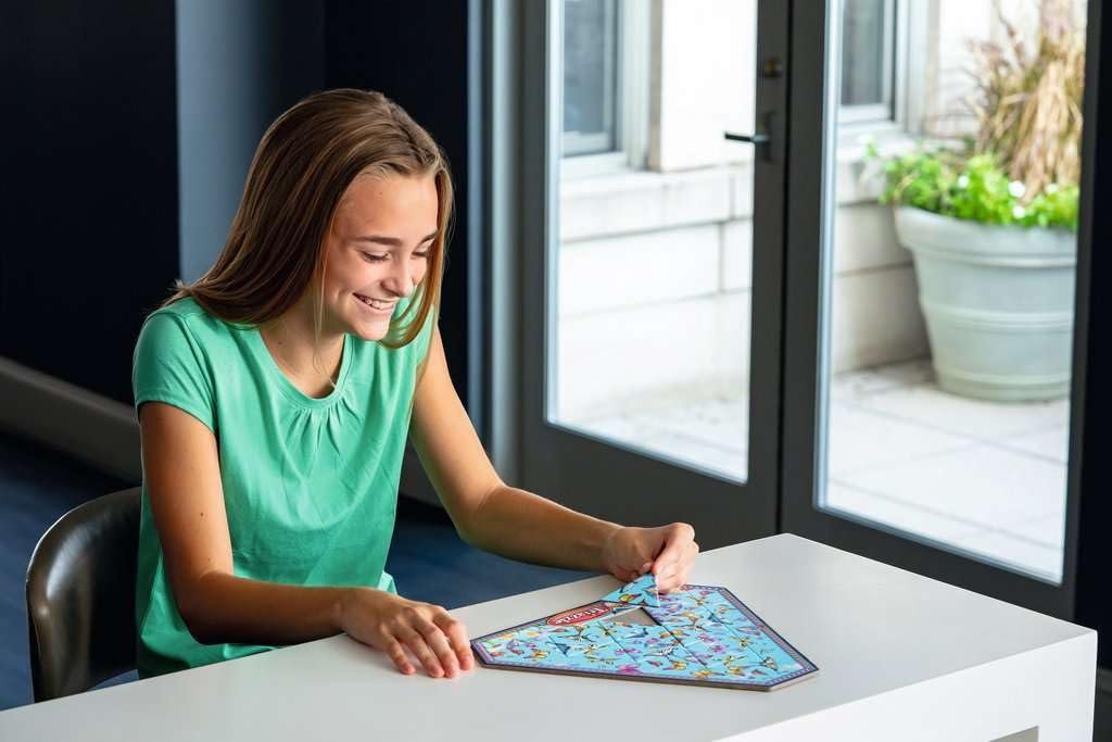 Think Fun Triazzle Picture-Matching Brainteaser - Engaging Brain Puzzle for Kids & Adults | Award-Winning Game | Enhances Memory & Problem-Solving Skills | Butterflies Edition