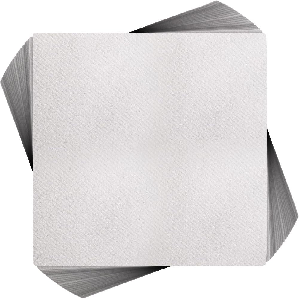 Premium White Quilted Cloth-Like Dinner Napkin - 1/4 Fold (Pack of 30) - Absorbent Paper Napkin - Perfect for Any Occasion