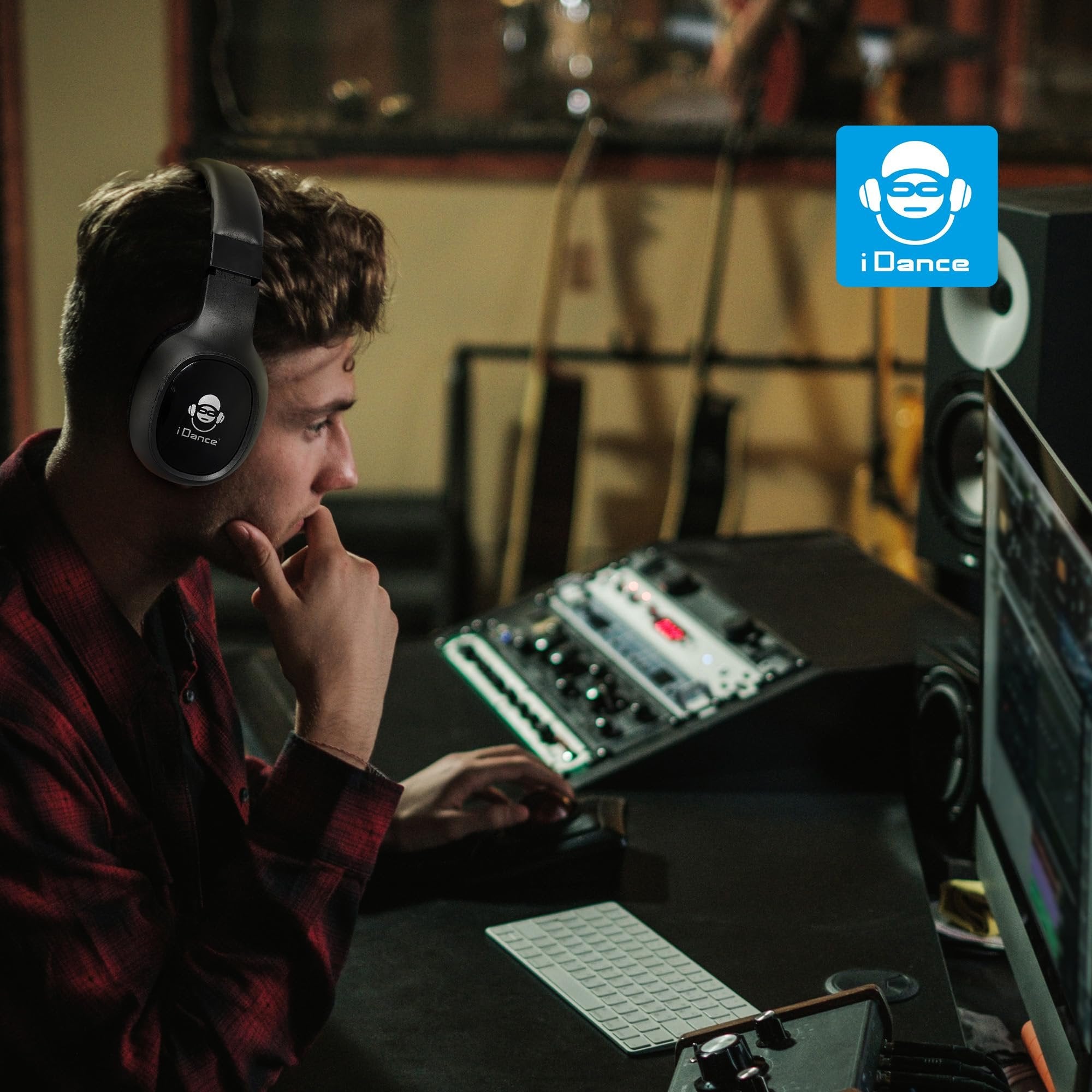 iDance Wireless Bluetooth Headphones with Noise Canceling and Built-in Microphone, Bluetooth Headphones Over Ear, 60 Hours Playtime Wireless Headphone, Super Bass Sound for Travel, Home, Cellphone