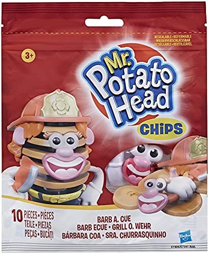 Potato Head Mr Chips: Barb A. Cue, Toy for Kids Ages 3 and Up; Mr Figure; Mrs