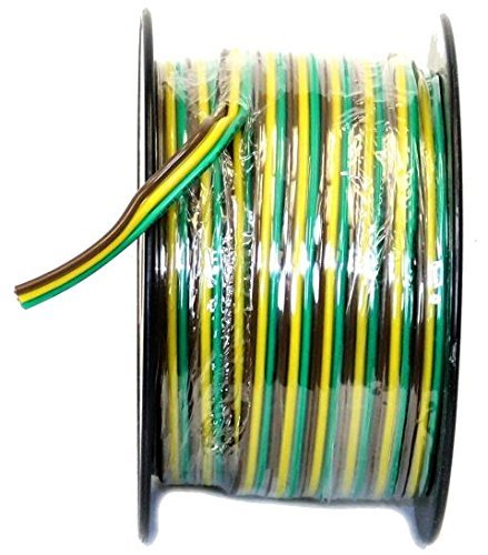 High Performance 100-foot 3-conductor 18 Gauge Primary Stranded Cable Ideal For Accessory Hookups Three Conductors; Yellow,Brown And Green Making It Easier To Route DEEJAY LED TBH183B100