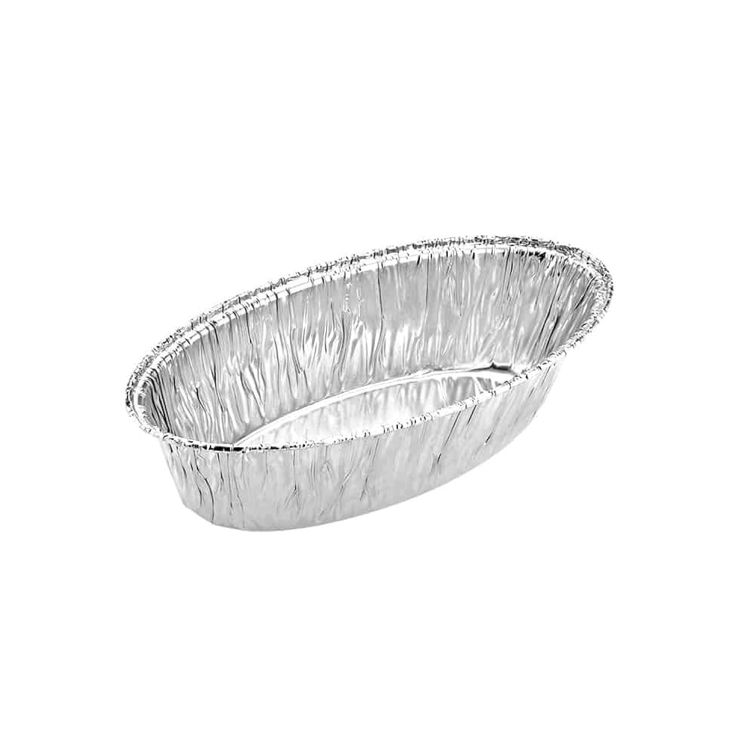 Heavy-Duty Reusable Eco-Friendly Aluminum Foil Pan, 8.75" x 4.25" x 2.5" (360 Count) - Medium Oval Baking Pan, Perfect for Delicious Bakes & Sustainable Living