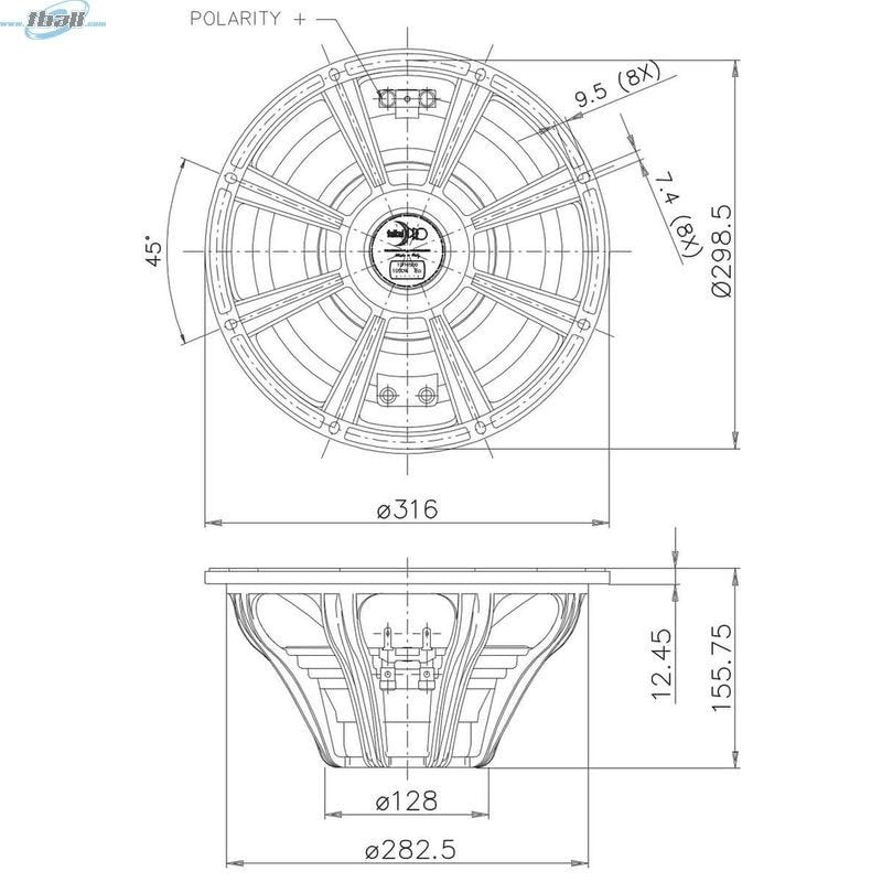 Deejayled FAITAL PRO 12FH500-8 Loudspeaker 12-inch High Power Woofer with Neodymium Magnet 3-inch Voice Coil 8-Ohms 500 Watts Rms 1000 Watts Max