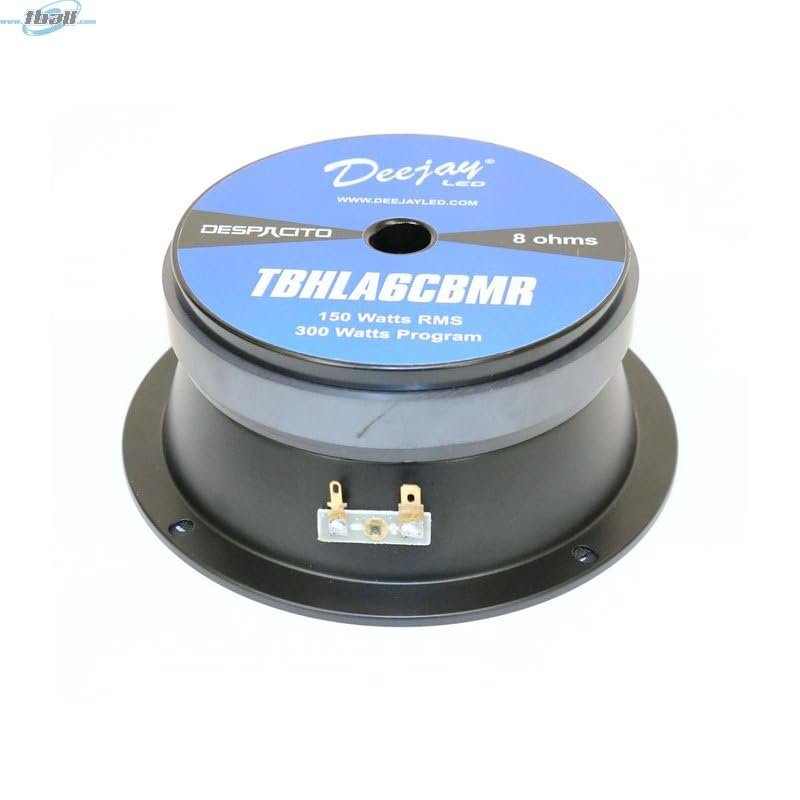 DEEJAY LED TBHLA6CBMR 8 Ohm 6-inch Sealed Back High Power Midrange 150 RMS 300 Watts Program