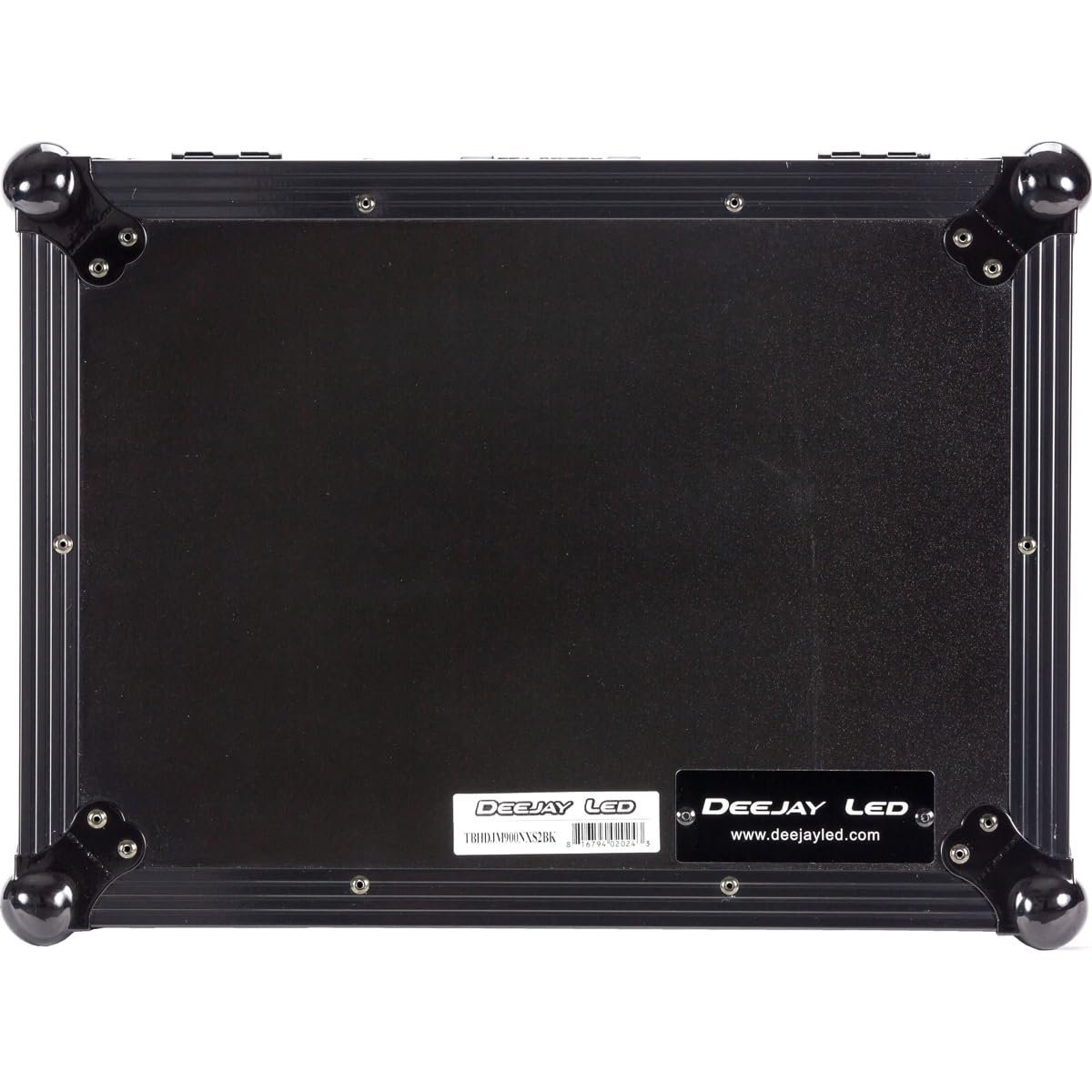 Deejay LED Flight Road Case with Laptop Shelf for Pioneer DJM-900 or DJM-900 Nexus Club Mixer Controller, Black