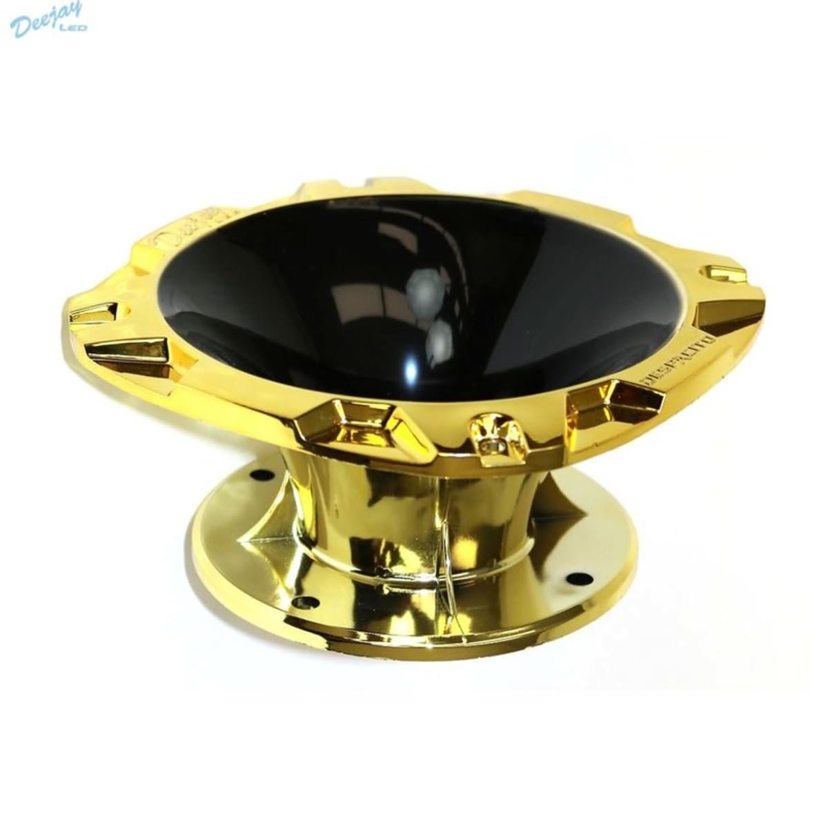 DEEJAY LED TBH2INSHORTBKGOL DJL Short 2" Bolt ON Horn Black Gold