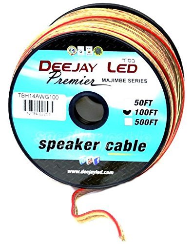 DEEJAY LED 100-Foot 2-Conductor 14 Gauge Stranded Speaker Hookup Cable - TBH14AWG100
