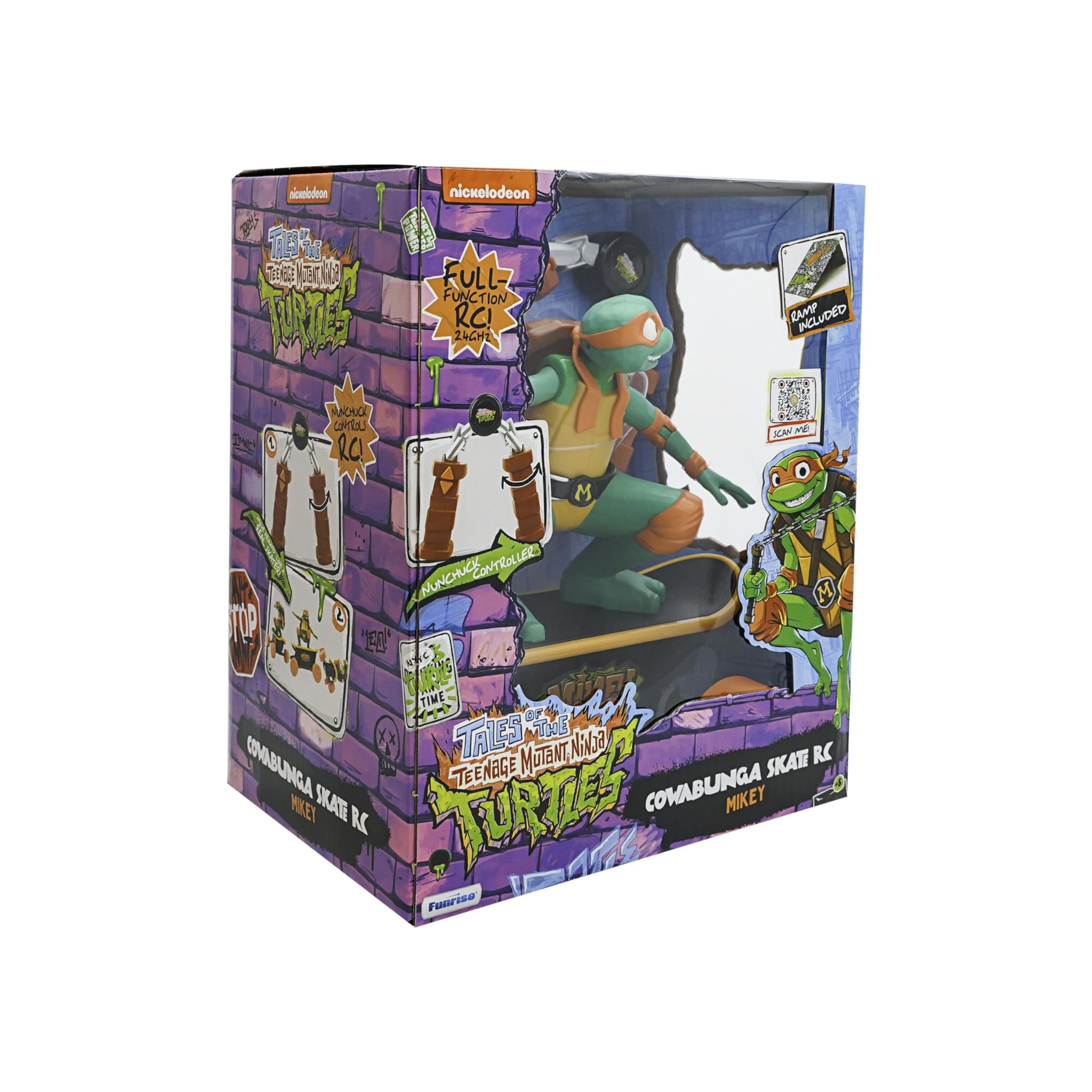Teenage Mutant Ninja Turtles Mikey Cowabunga Skate RC - Imitates Real Skate Tricks - Toys and Gifts for Children Ages 5+