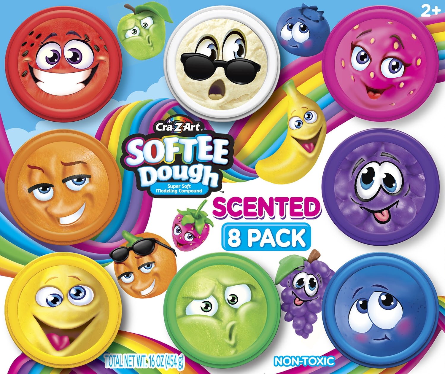 Cra-Z-Art Softee Dough Scentz, 2oz Scented Multicolor 8 Pack